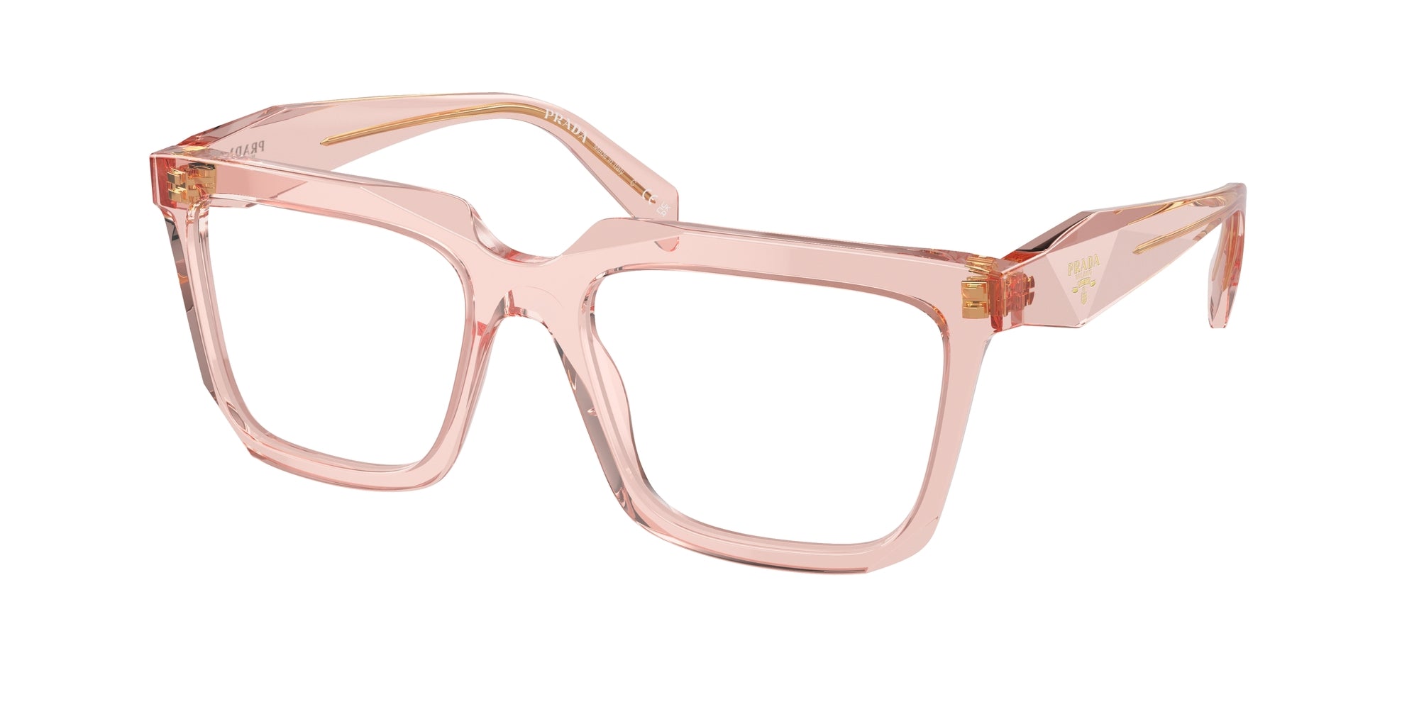 8056262143834 - Damen PR A19V  19Q1O1 Rahmen von BRILLEN Acetat Rosa Transparent Quadratisch Normal