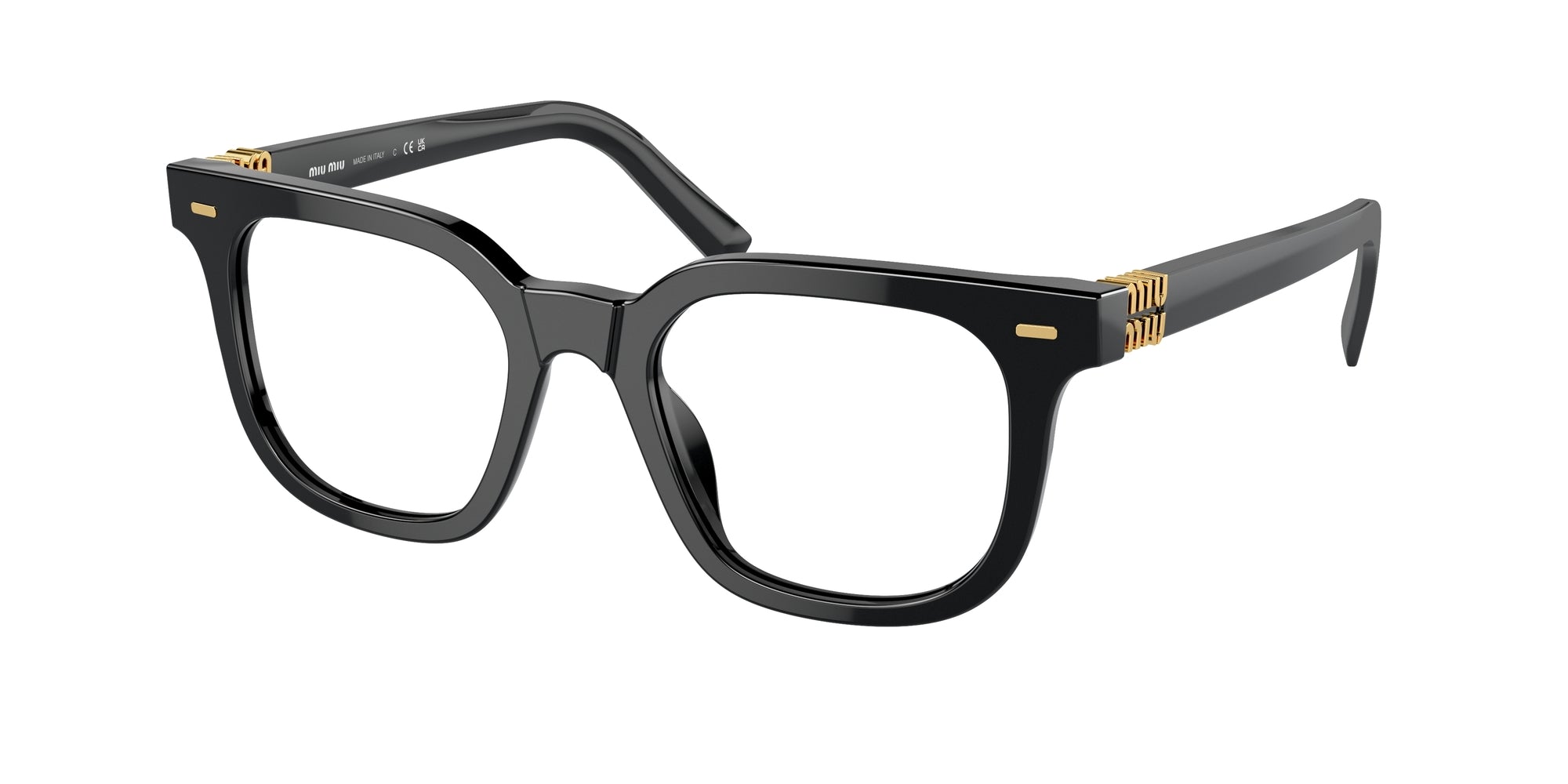 8056262144442 - Damen MU 06XV  16K1O1 Rahmen von BRILLEN Acetat Schwarz Transparent Quadratisch Normal