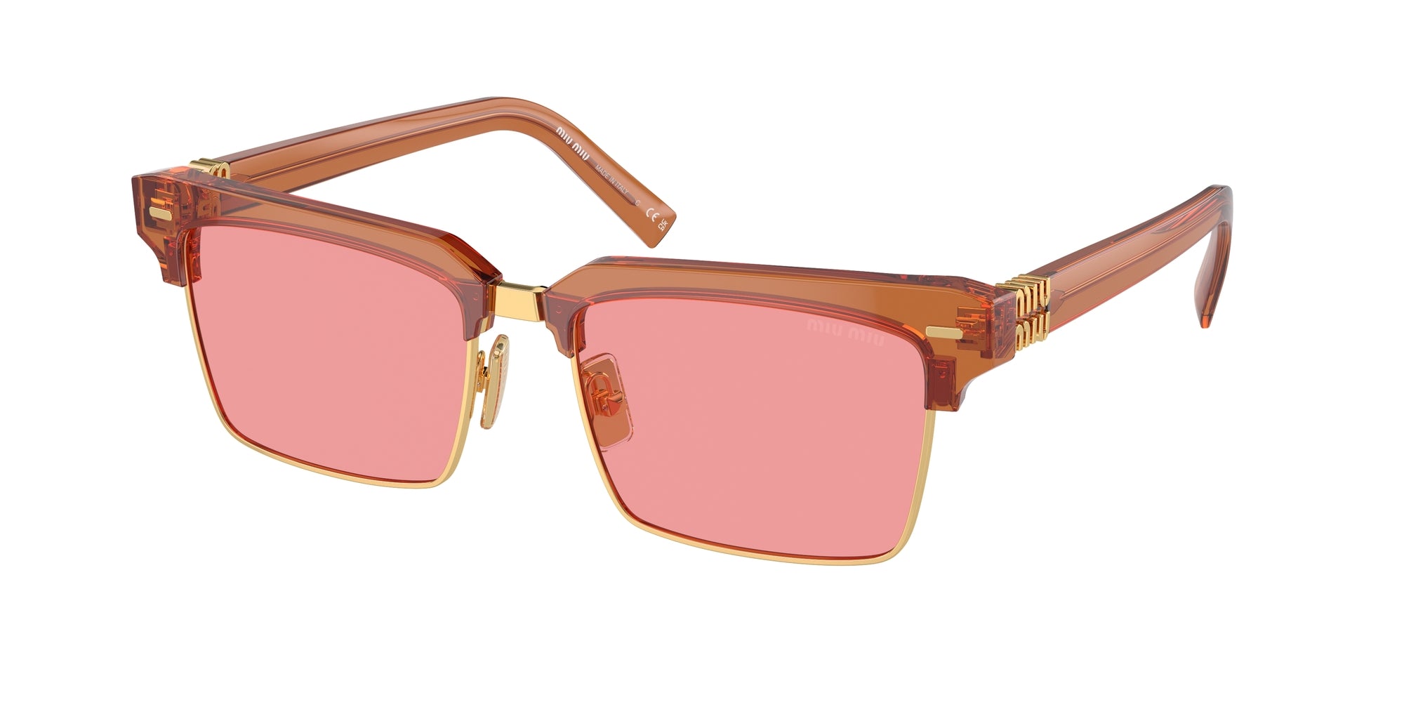 8056262145135 - Donna MU 10ZS  15T1D0 Gläser SONNENBRILLEN Acetato Marrone Rosa Squadrata Normale