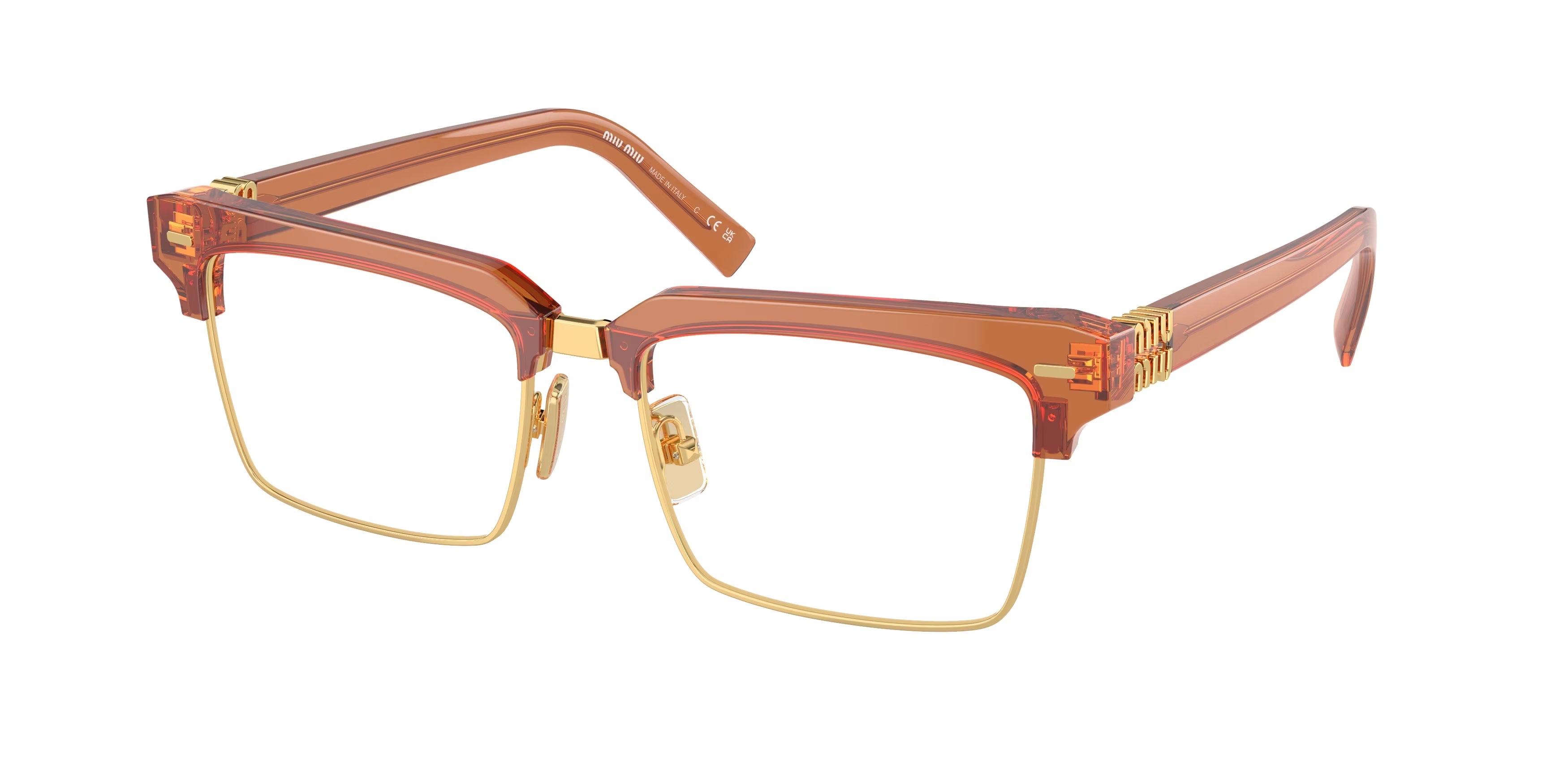 8056262145463 - Damen MU 11XV  15T1O1 Rahmen von BRILLEN Acetat Braun Transparent Quadratisch Normal