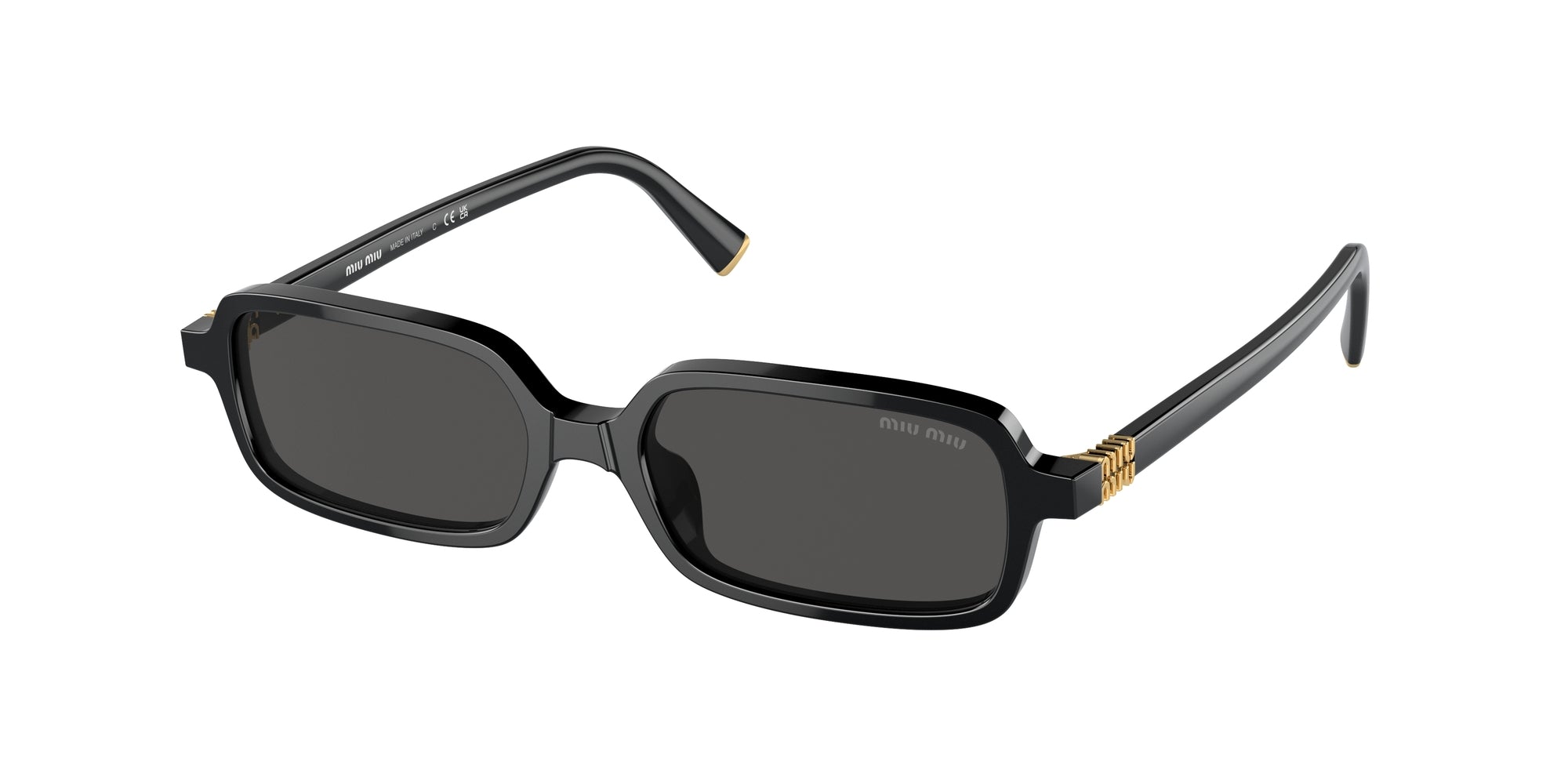 8056262145708 - Damen MU 11ZS  16K5S0 Gläser SONNENBRILLEN Acetat Schwarz Grau Quadratisch Normal