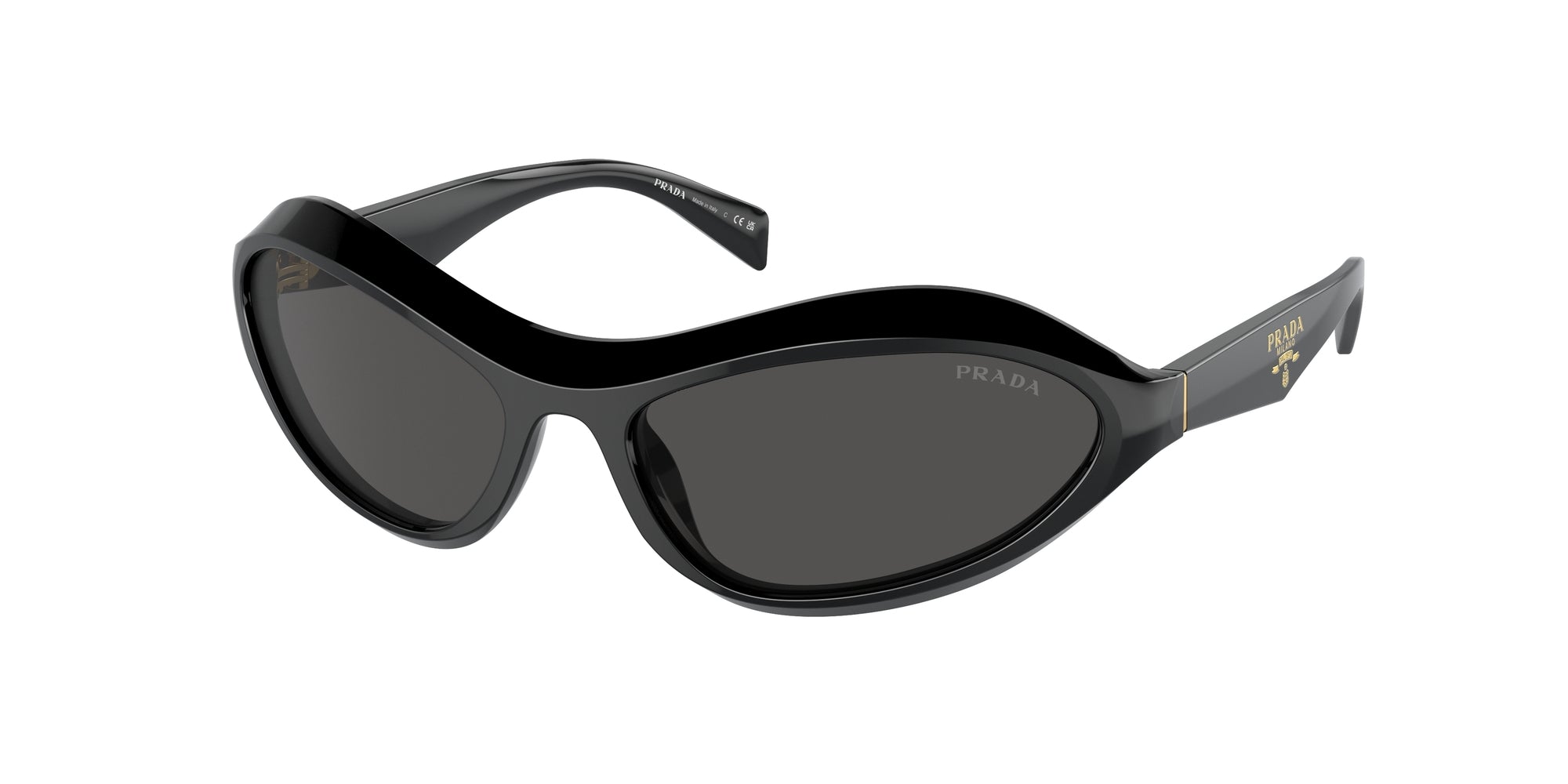 8056262146897 - Damen PR A20S  16K5S0 Gläser SONNENBRILLEN Acetat Schwarz Grau Geometrisch Normal