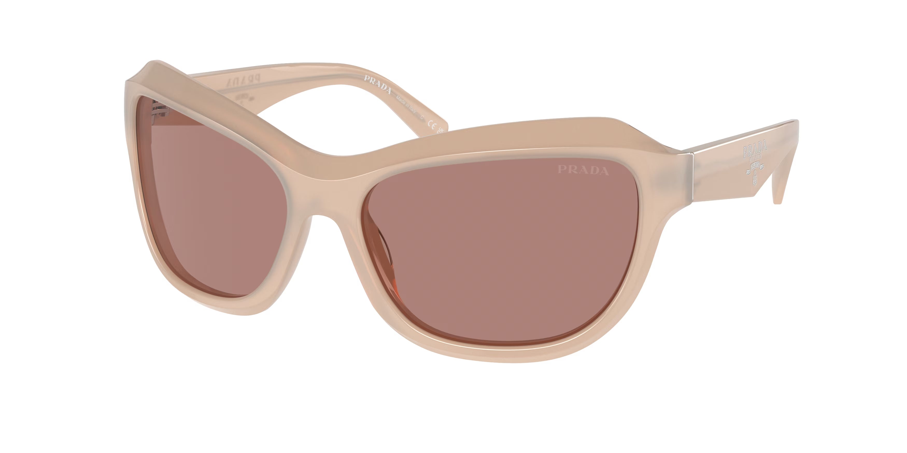 8056262147078 - Damen PR A27S  19R10D Gläser SONNENBRILLEN Acetat Beige Braun Schmetterling Normal