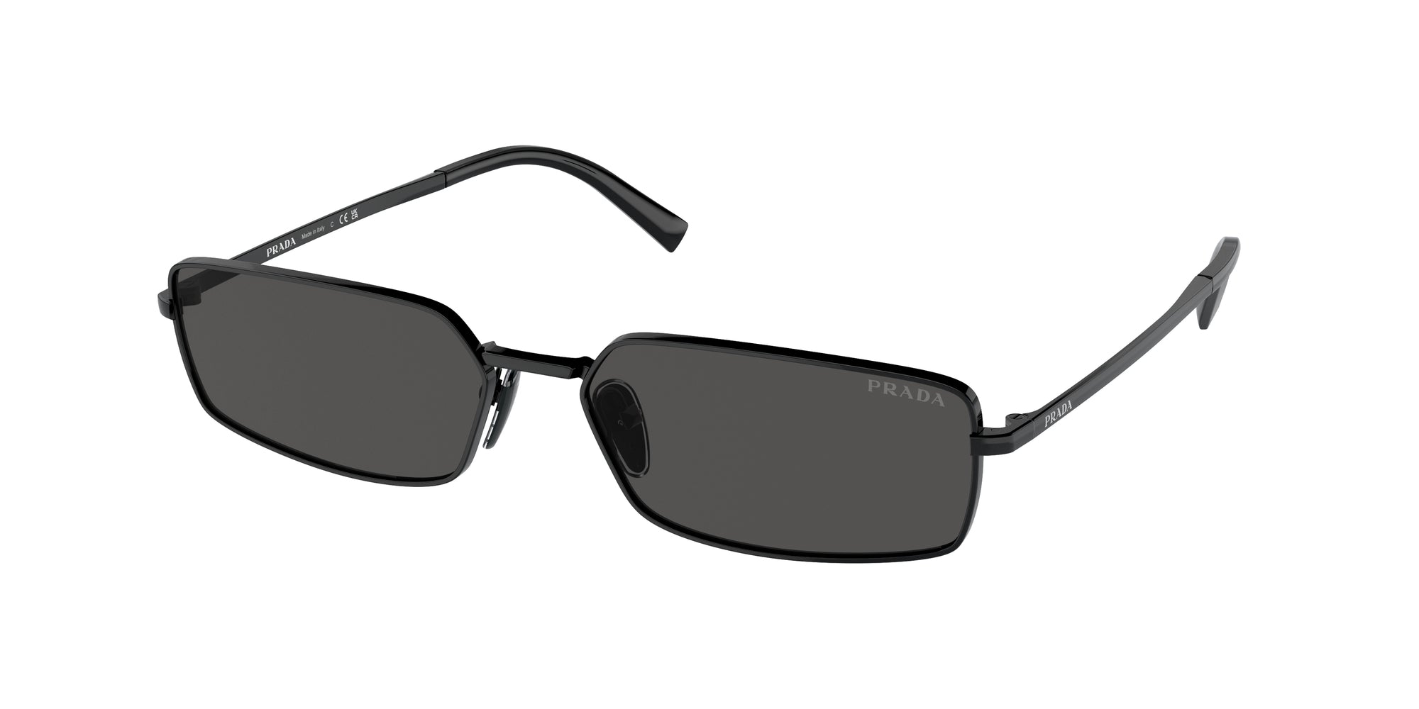 8056262147818 - Damen PR A60S  1AB5S0 Gläser SONNENBRILLEN Metall Schwarz Grau Quadratisch Normal