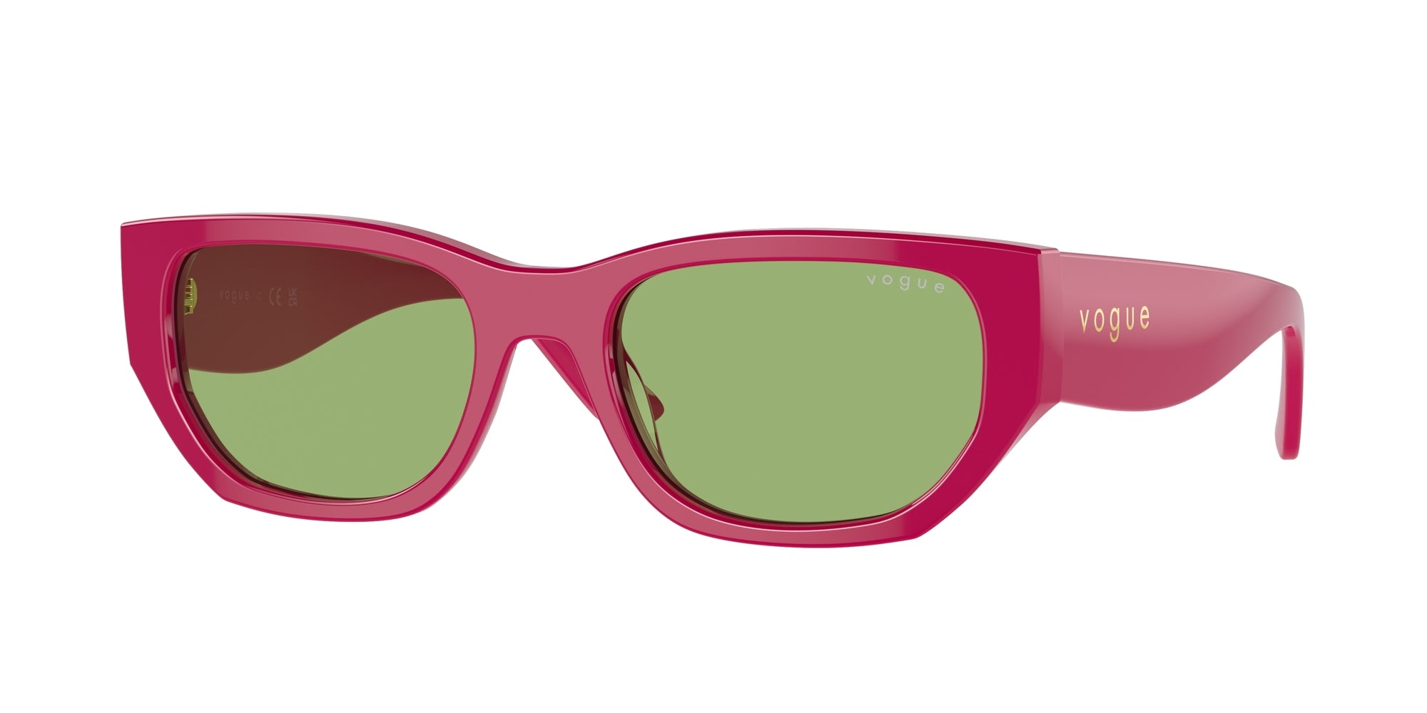 8056262148273 - Damen VO5586S  3160 2 Gläser SONNENBRILLEN Acetat Rosa Grün Quadratisch Normal