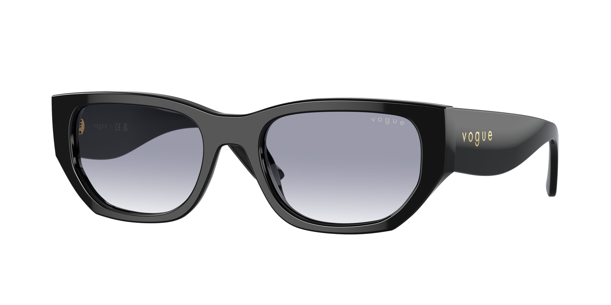 8056262148297 - Damen VO5586S  W44 79 Gläser SONNENBRILLEN Acetat Schwarz Blau Quadratisch Normal Schattiert