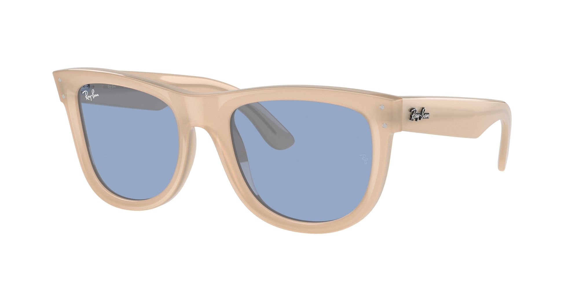 8056262150948 - Unisex RBR0502S Wayfarer Reverse 678072 Gläser SONNENBRILLEN Injiziert Beige Himmelblau Hocken Anti -Reflex