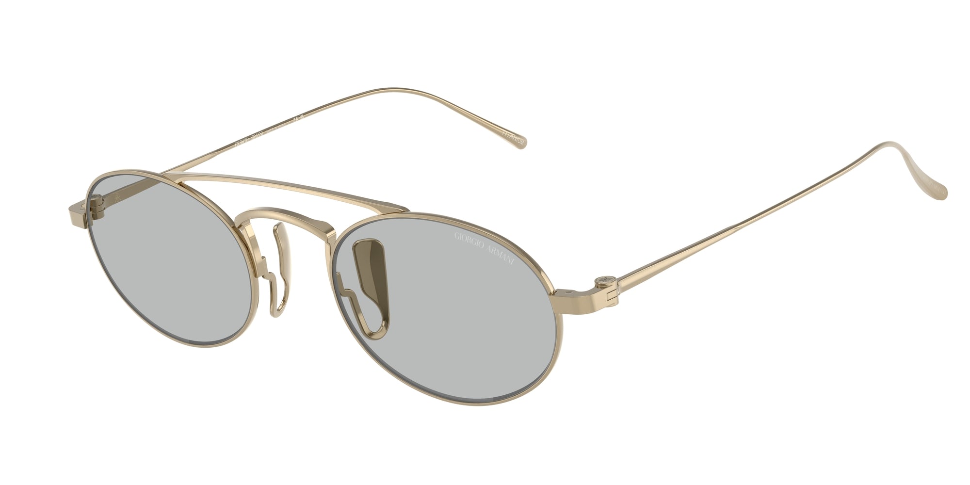 8056262151631 - Herren AR6161T 338487 Gläser SONNENBRILLEN Titan Gold Grau Rund Normal 8056262151631 - Herren AR6161T 338487 Gläser SONNENBRILLEN Titan Gold Grau Rund Normal
