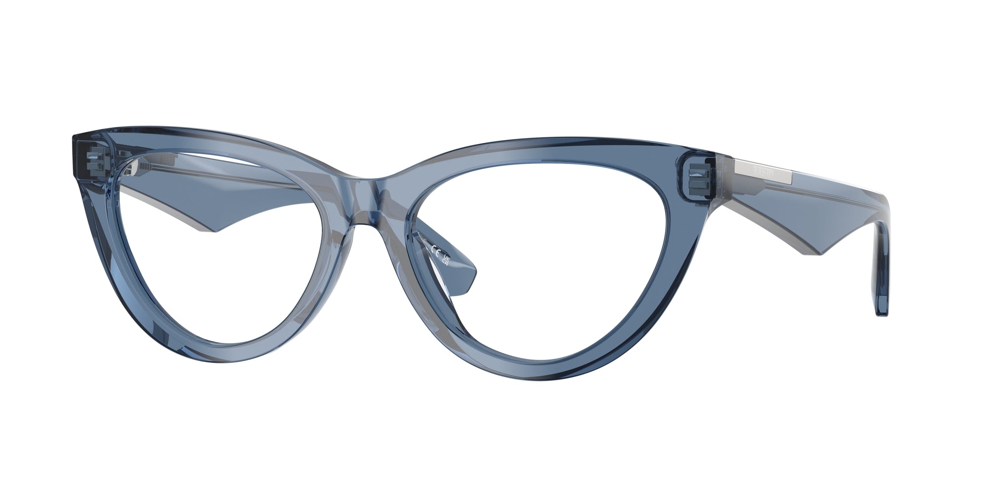 8056262196663 - Damen BE2418U  4117 Rahmen von BRILLEN Acetat Blau Transparent Cat Eye Normal