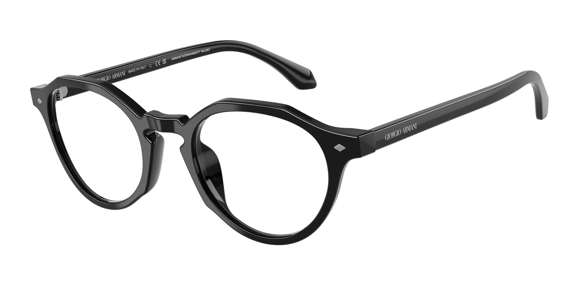 8056262199008 - Herren AR7264U  5875 Rahmen von BRILLEN Acetat Schwarz Transparent Pantos Normal