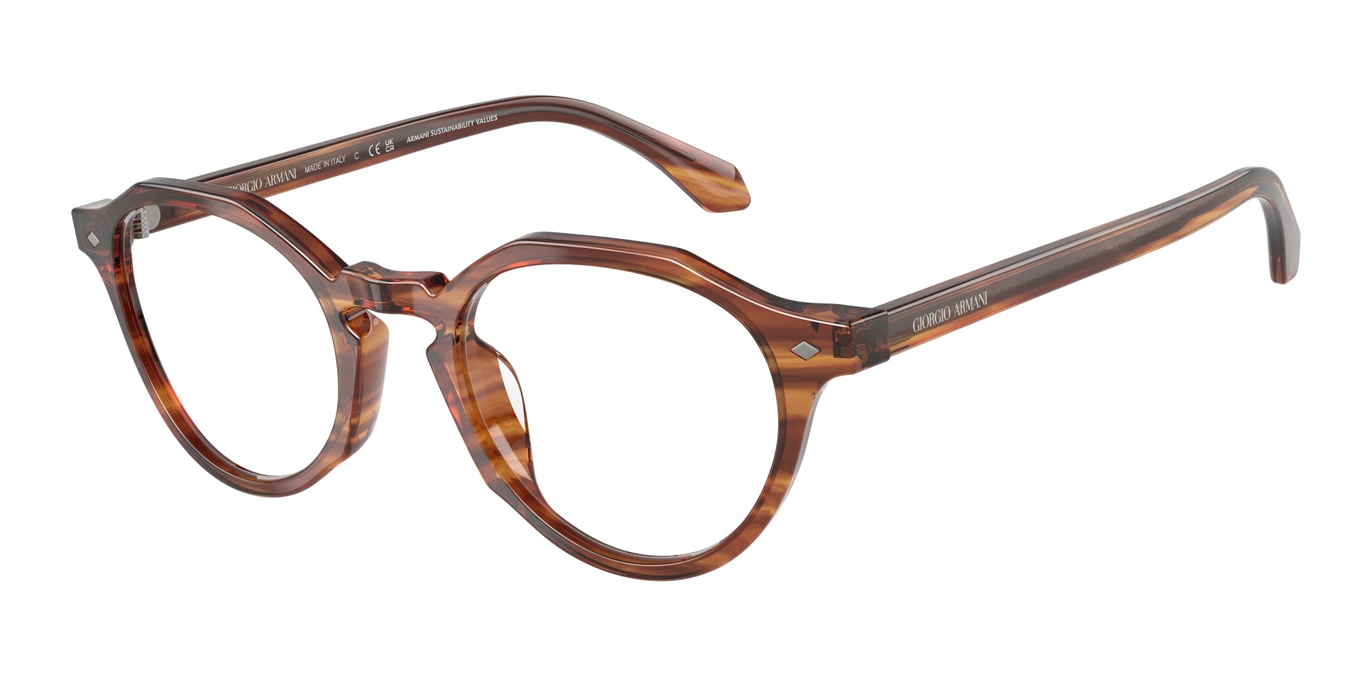 8056262199046 - Herren AR7264U  6162 Rahmen von BRILLEN Acetat Schildkröte Transparent Pantos Normal