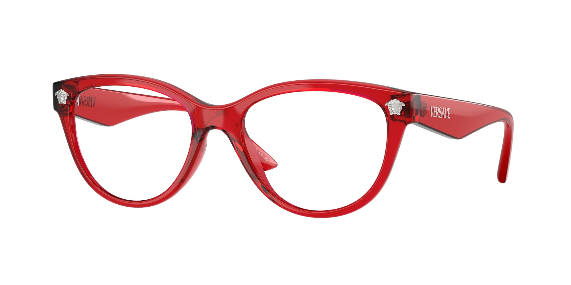 8056262199190 - Damen VE3365U  5495 Rahmen von BRILLEN Injiziert Rot Transparent Cat Eye Normal