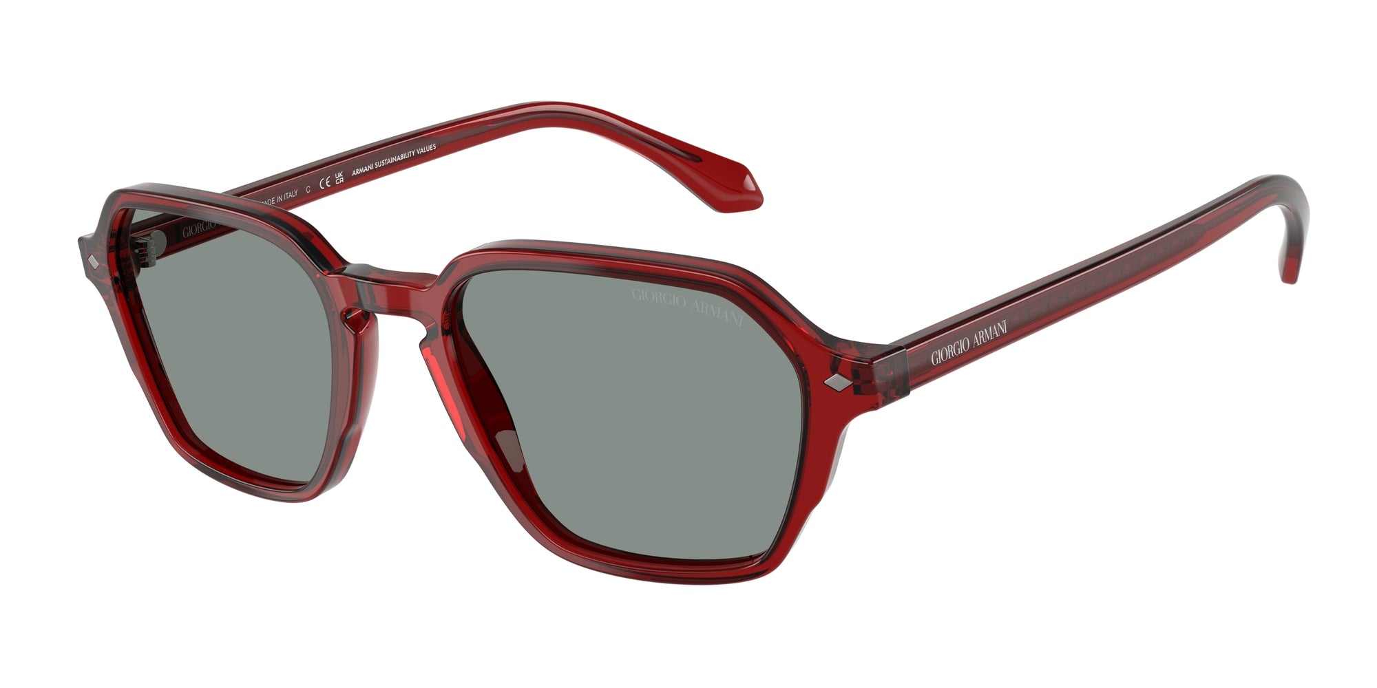 8056262199787 - Herren AR8220 617056 Gläser SONNENBRILLEN Acetat Rot Blau Quadratisch Normal 8056262199787 - Herren AR8220 617056 Gläser SONNENBRILLEN Acetat Rot Blau Quadratisch Normal