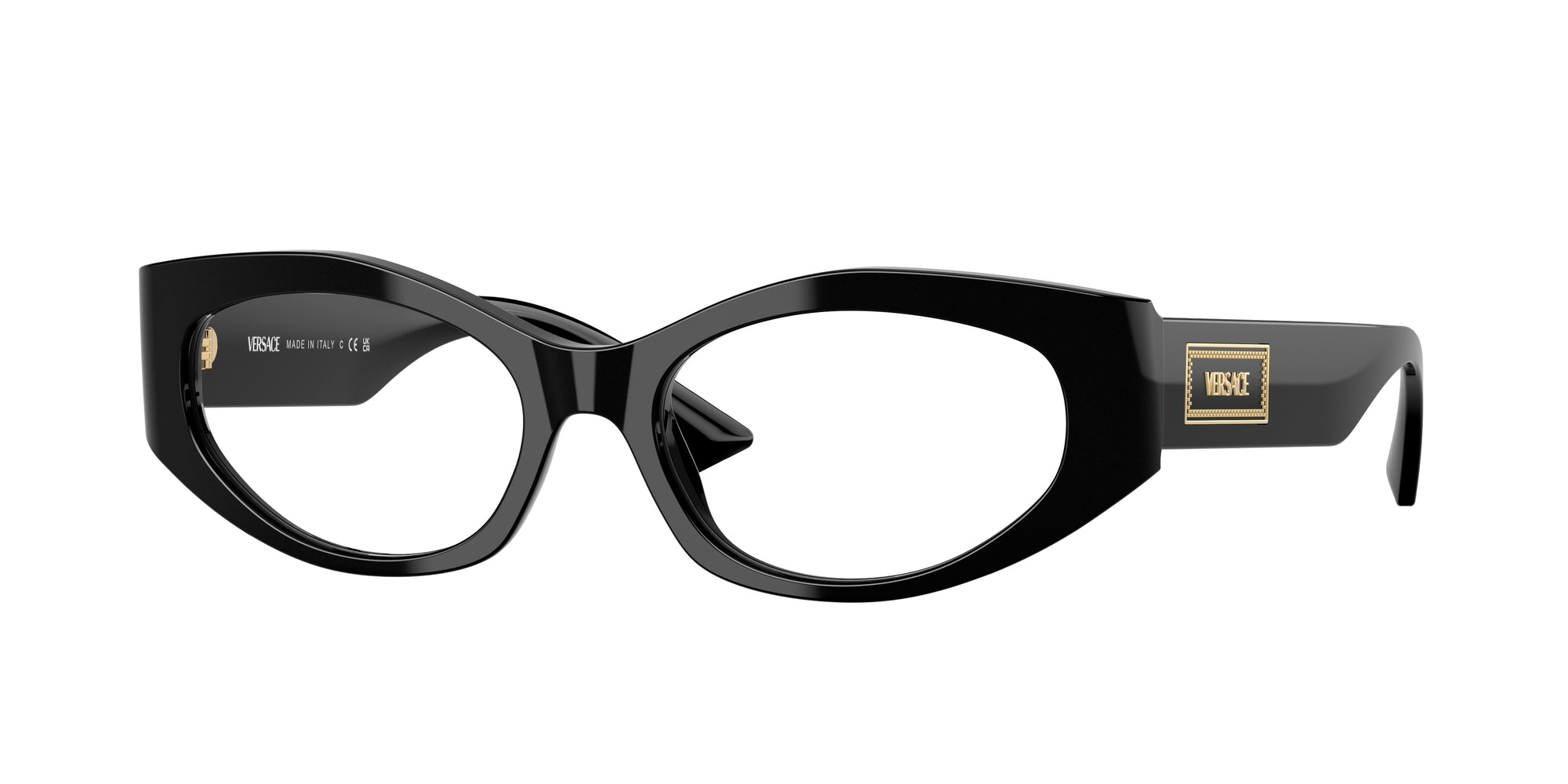 8056262221334 - Damen VE3369  GB1 Rahmen von BRILLEN Acetat Schwarz Transparent Geometrisch Normal