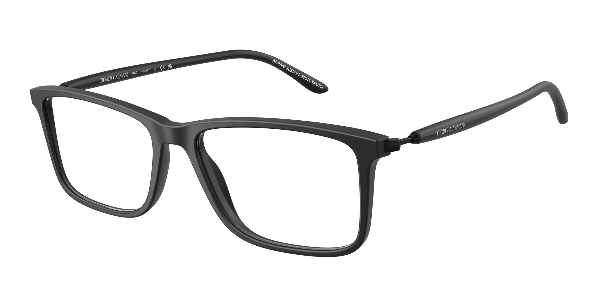 8056262222348 - Herren AR7261  5875 Rahmen von BRILLEN Acetat Schwarz Transparent Quadratisch Normal