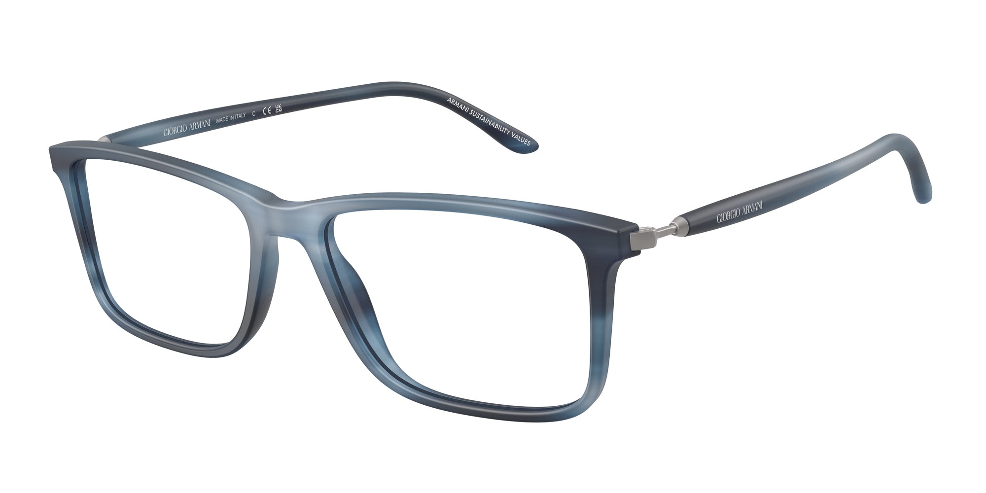 8056262222362 - Herren AR7261  6165 Rahmen von BRILLEN Acetat Blau Transparent Quadratisch Normal