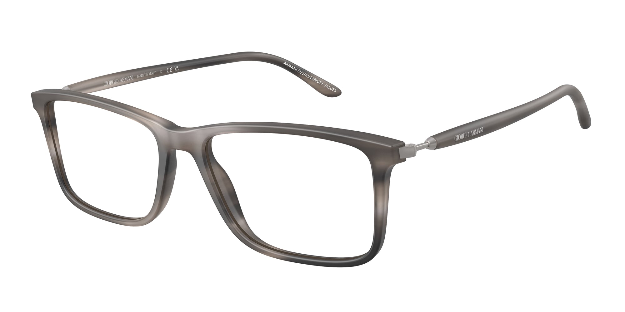 8056262222386 - Herren AR7261  6166 Rahmen von BRILLEN Acetat Grau Transparent Quadratisch Normal