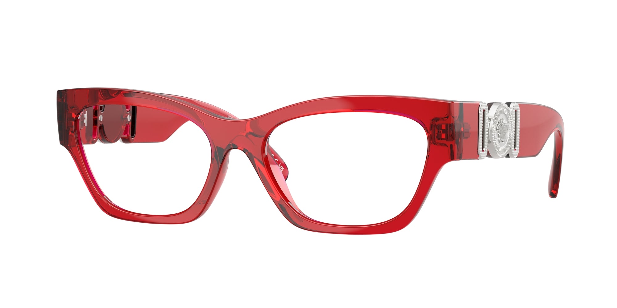 8056262223031 - Damen VE3367U  5495 Rahmen von BRILLEN Injiziert Rot Transparent Cat Eye Normal