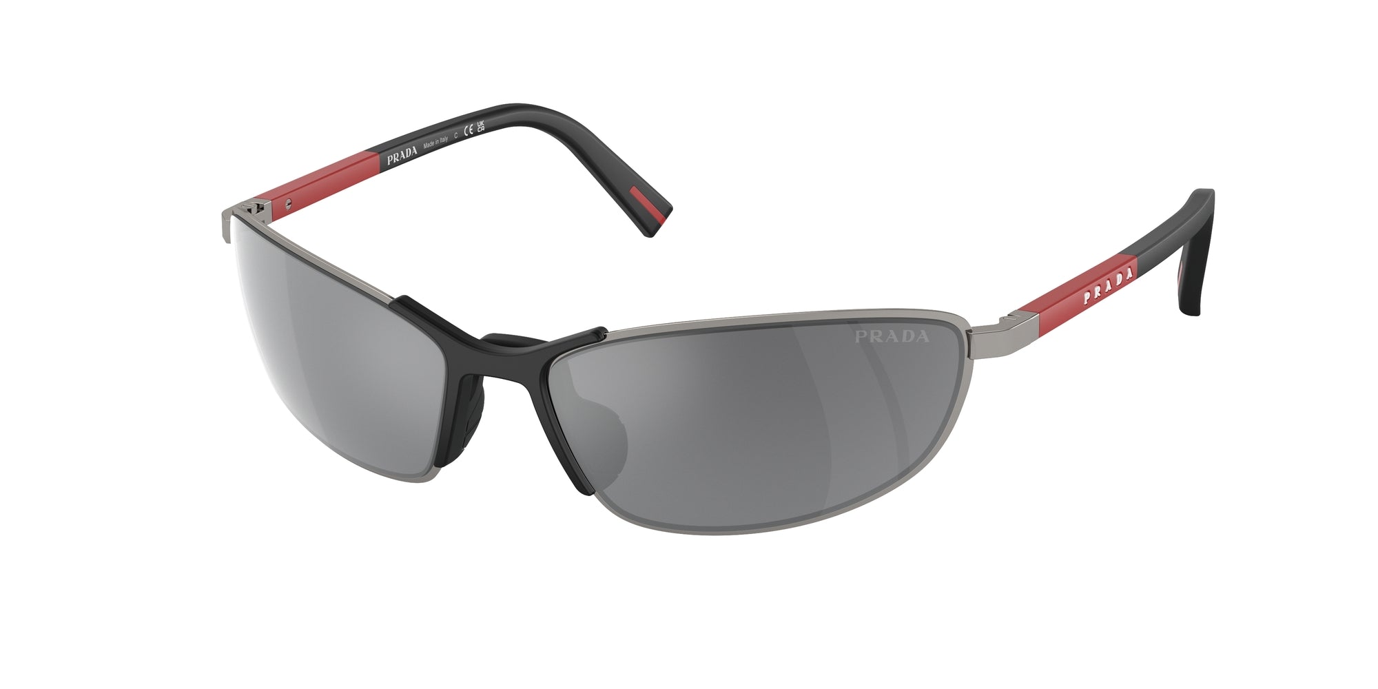 8056262226001 - Herren PS 55ZS 5AV07G Gläser SONNENBRILLEN Metall Grau Grau Geometrisch Gespiegelt 8056262226001 - Herren PS 55ZS 5AV07G Gläser SONNENBRILLEN Metall Grau Grau Geometrisch Gespiegelt