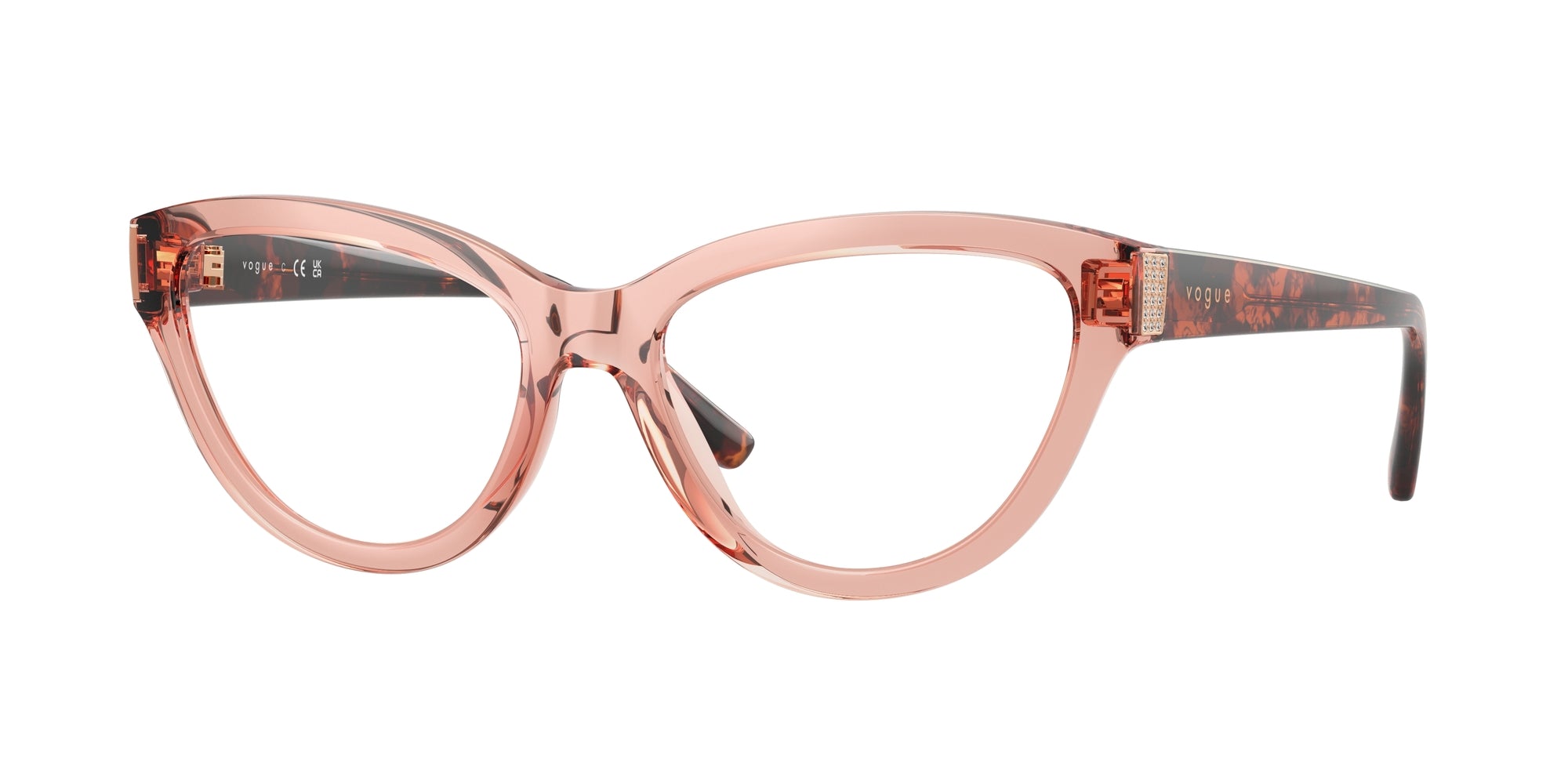 8056262228654 - Damen VO5610B  2864 Rahmen von BRILLEN Nylon Rosa Transparent Cat Eye Normal