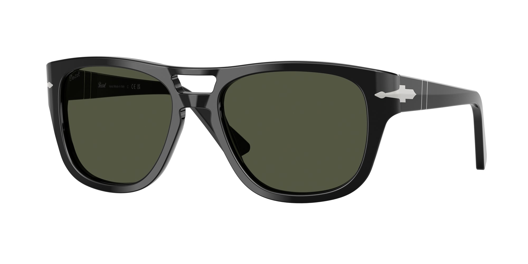 8056262229095 - Unisex PO3366S  95 31 Gläser SONNENBRILLEN Acetat Schwarz Grün Quadratisch Normal