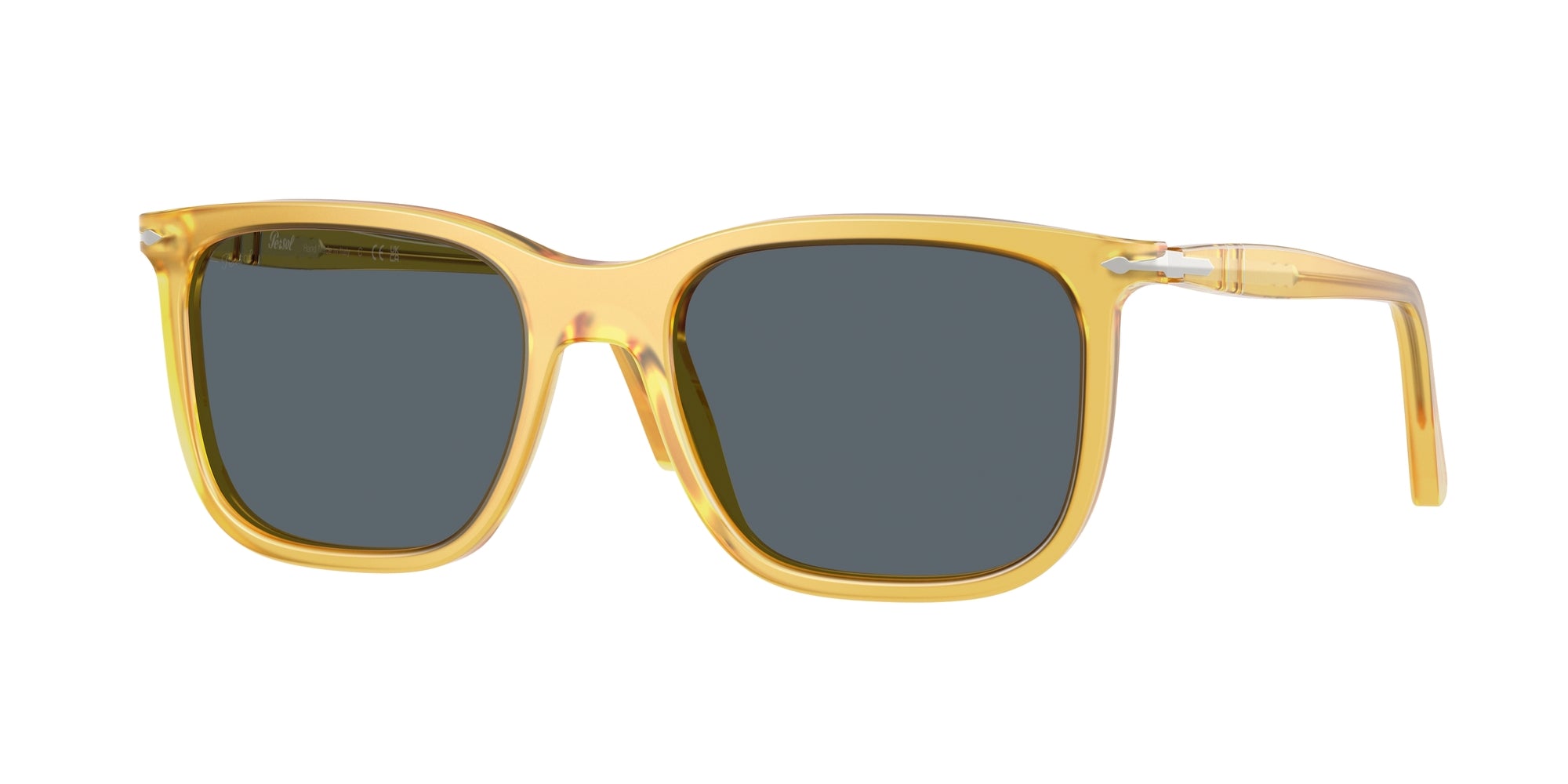 8056262229354 - Unisex PO3357S RENZO 204 R5 Gläser SONNENBRILLEN Acetat Gelb Blau Quadratisch Normal