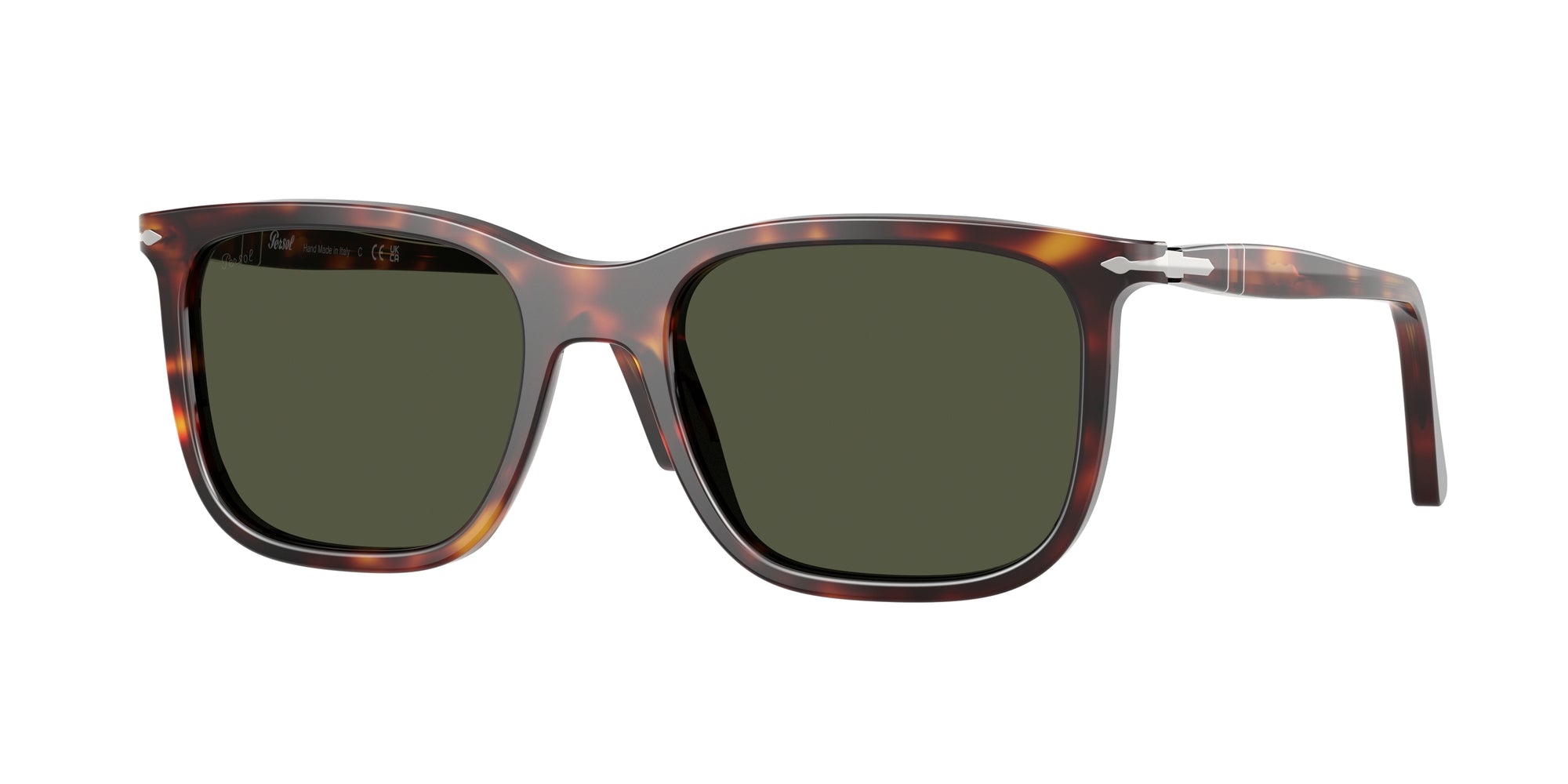 8056262229378 - Unisex PO3357S RENZO 24 31 Gläser SONNENBRILLEN Acetat Schildkröte Grün Quadratisch Normal