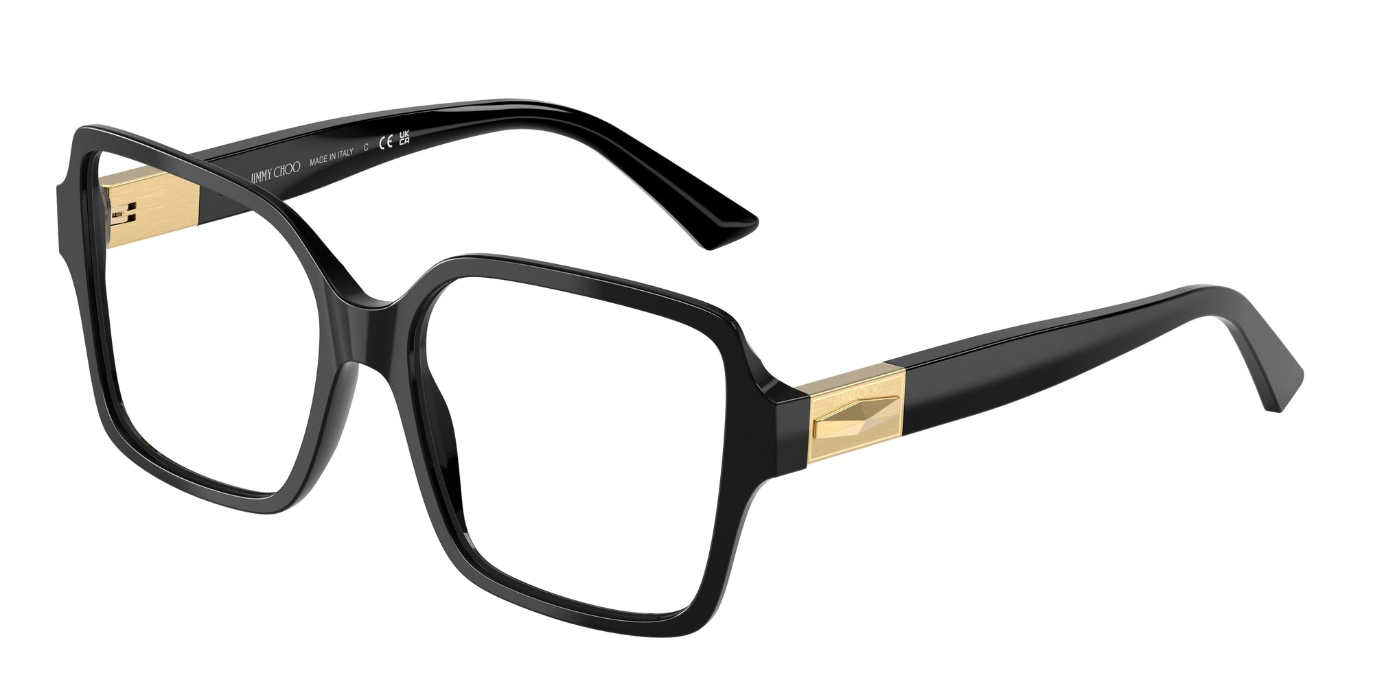 8056262231357 - Donna JC3027  5000 Montature da vista Acetato Nero Trasparente Squadrata Normale