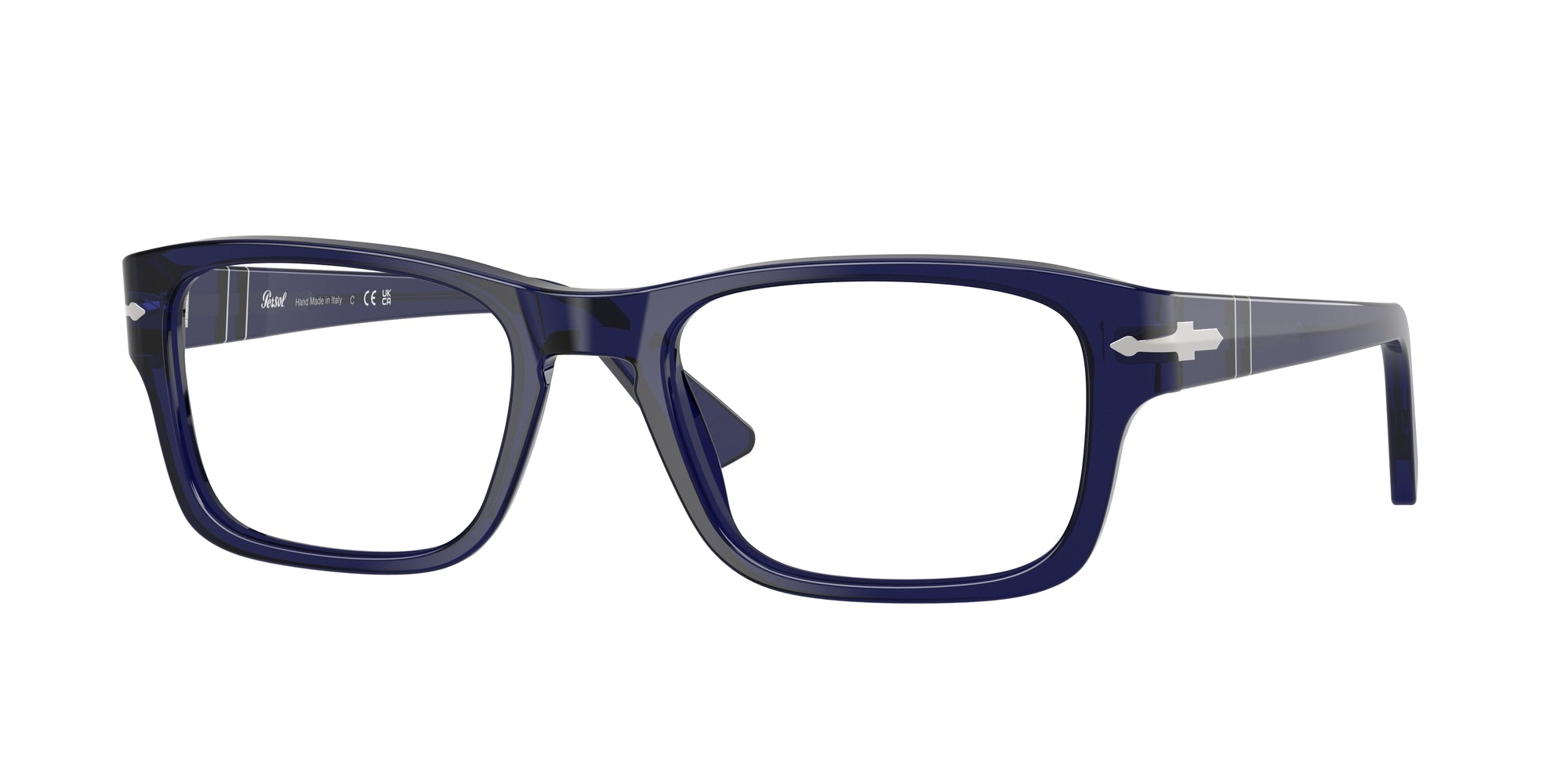 8056262231388 - Herren PO3364V  181 Rahmen von BRILLEN Acetat Blau Transparent Quadratisch Normal