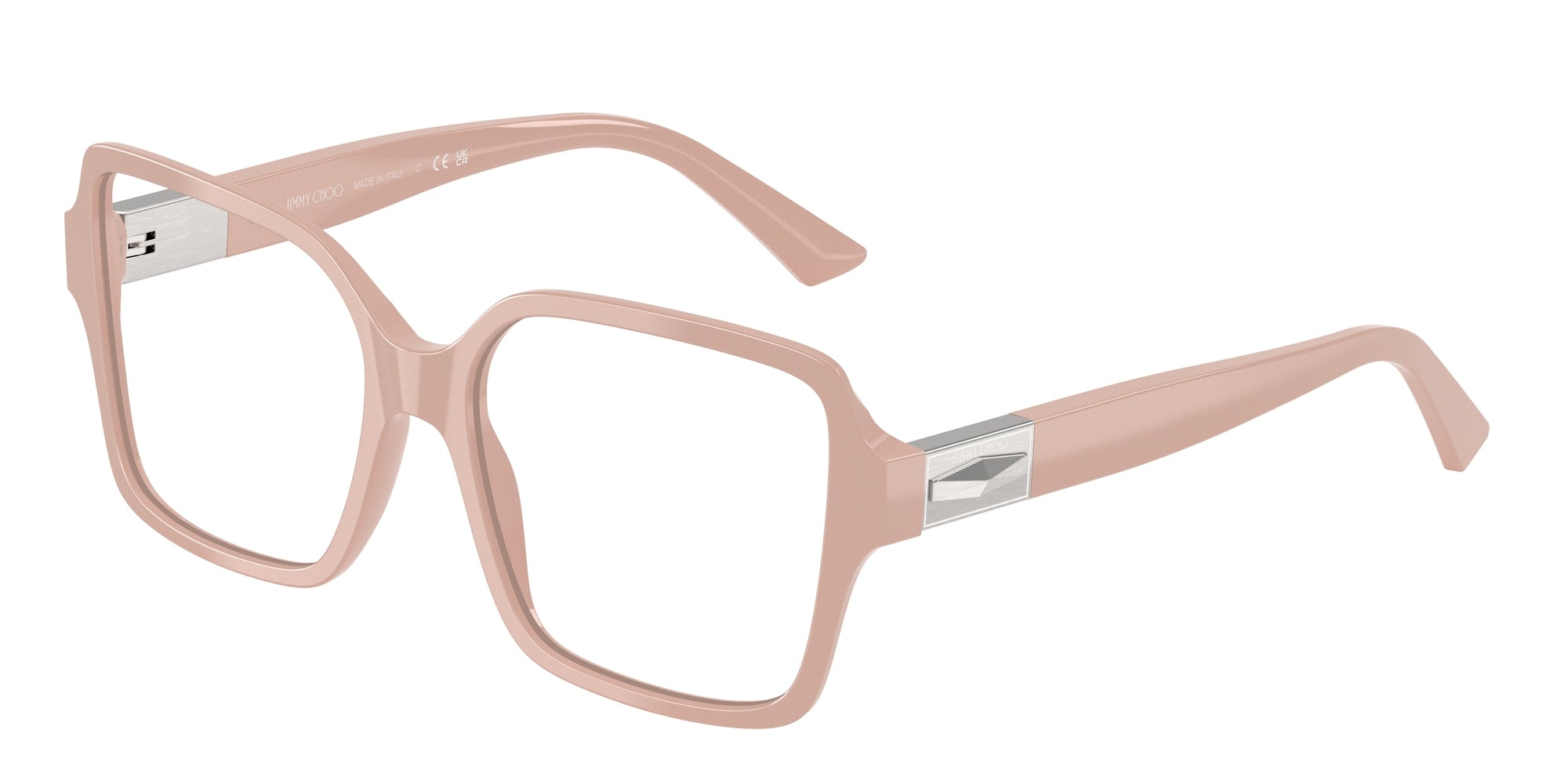 8056262231470 - Donna JC3027  5014 Montature da vista Acetato Rosa Trasparente Squadrata Normale