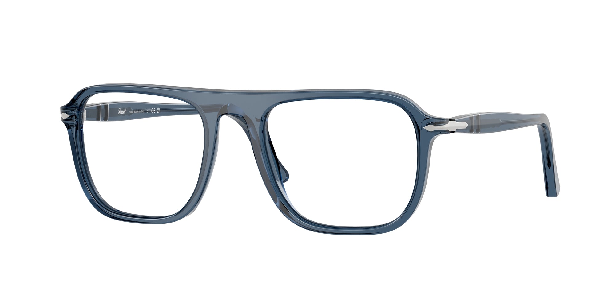 8056262231630 - Unisex PO3359V JACQUES 1197 Rahmen von BRILLEN Acetat Blau Transparent Quadratisch Normal