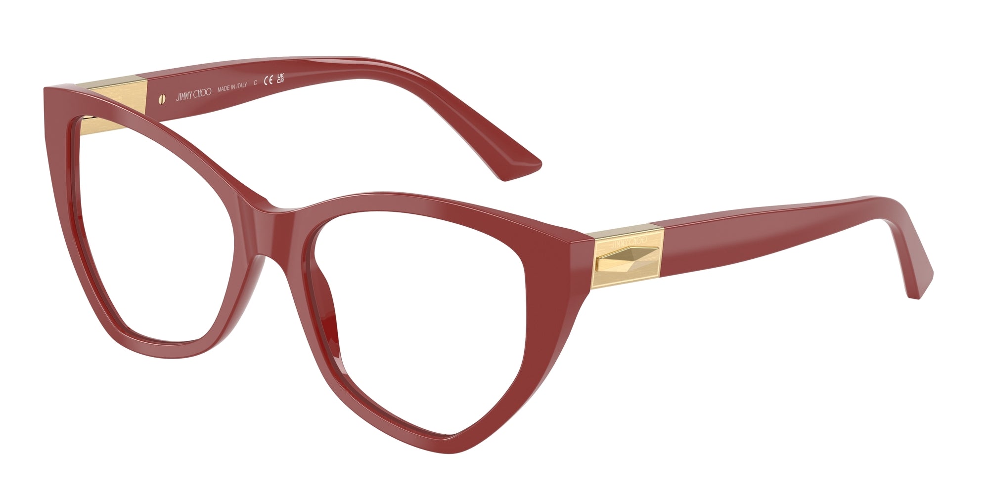 8056262231944 - Donna JC3026  5013 Rahmen von BRILLEN Acetato Rosso Trasparente Geometrica Normale