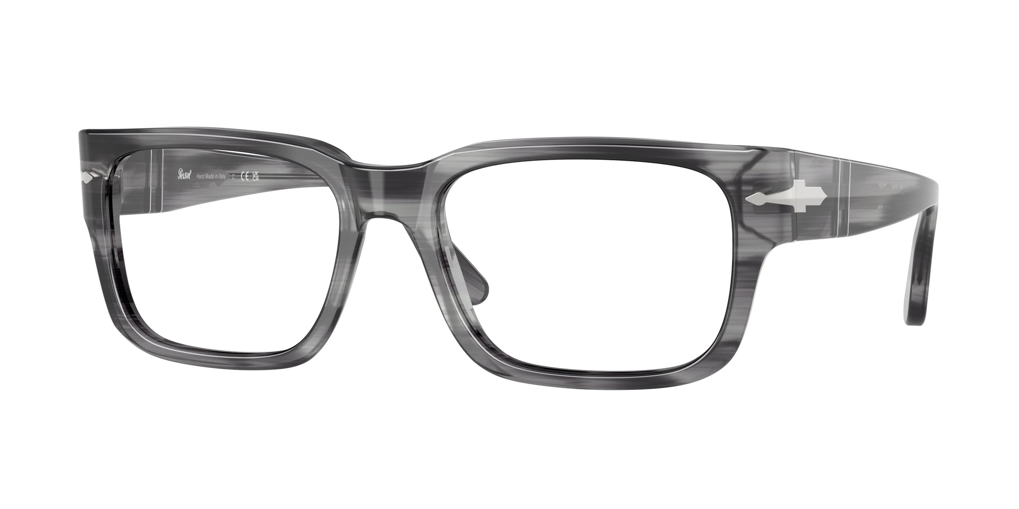 8056262231982 - Herren PO3315V  1192 Rahmen von BRILLEN Acetat Grau Transparent Quadratisch Normal