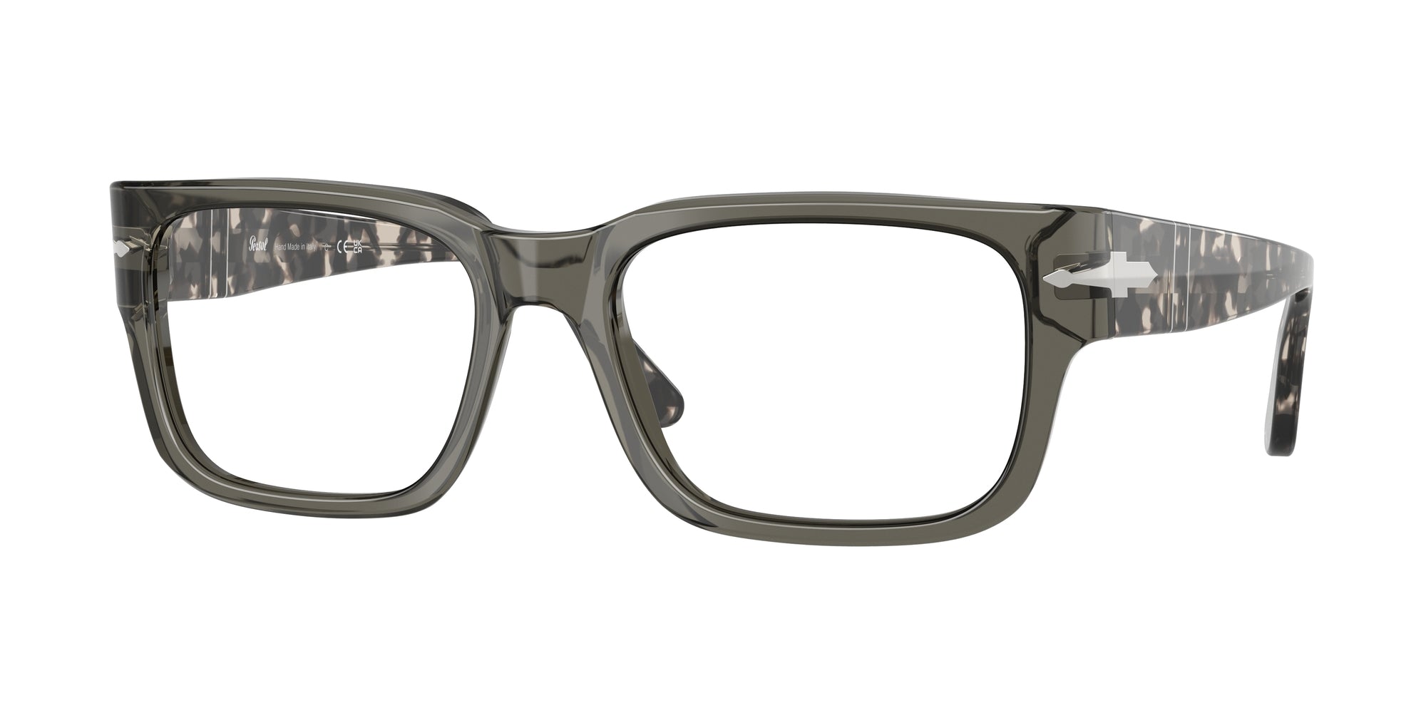 8056262231999 - Herren PO3315V  1219 Rahmen von BRILLEN Acetat Grau Transparent Quadratisch Normal