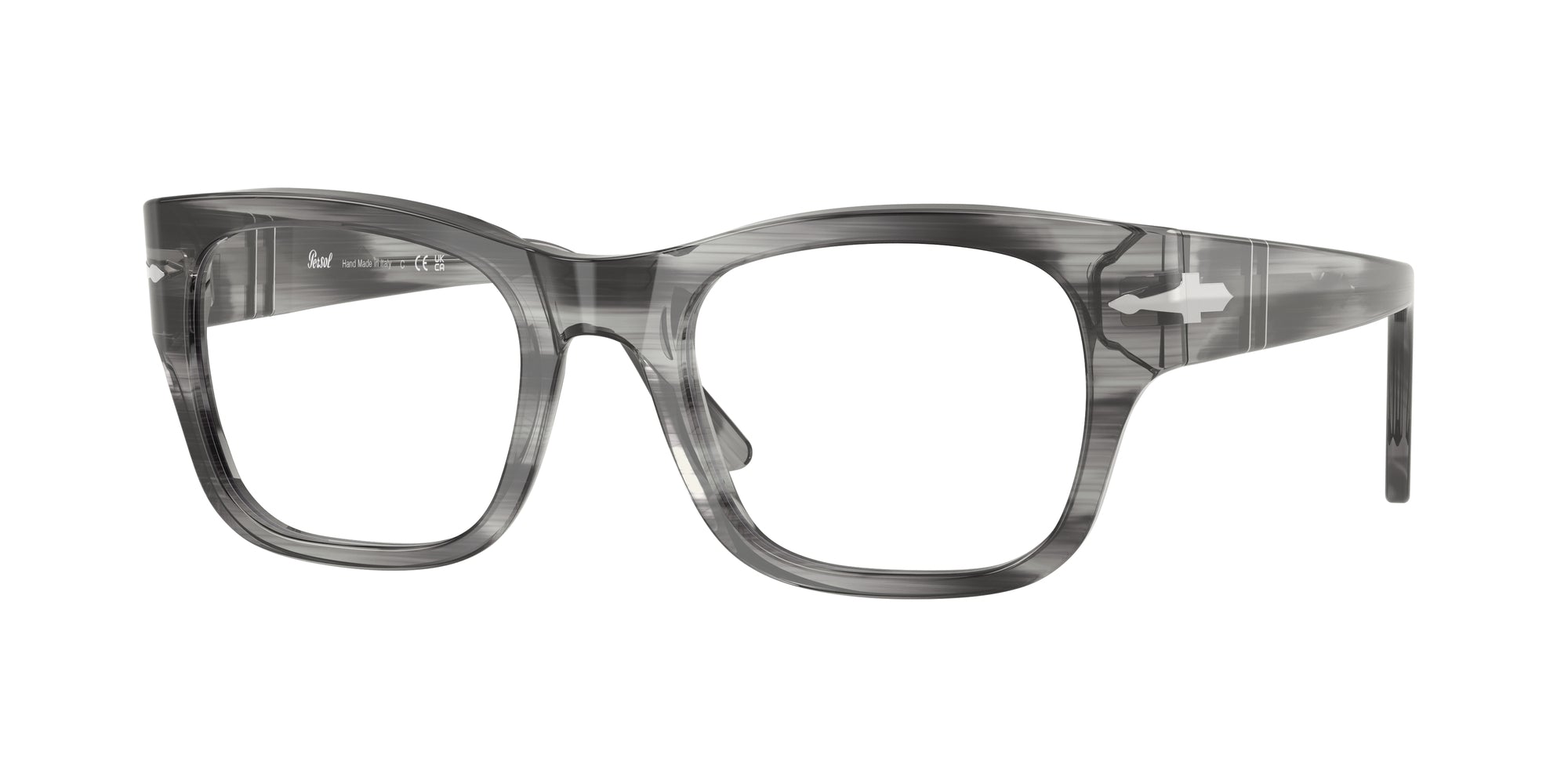 8056262232026 - Unisex PO3297V  1192 Rahmen von BRILLEN Acetat Grau Transparent Quadratisch Normal