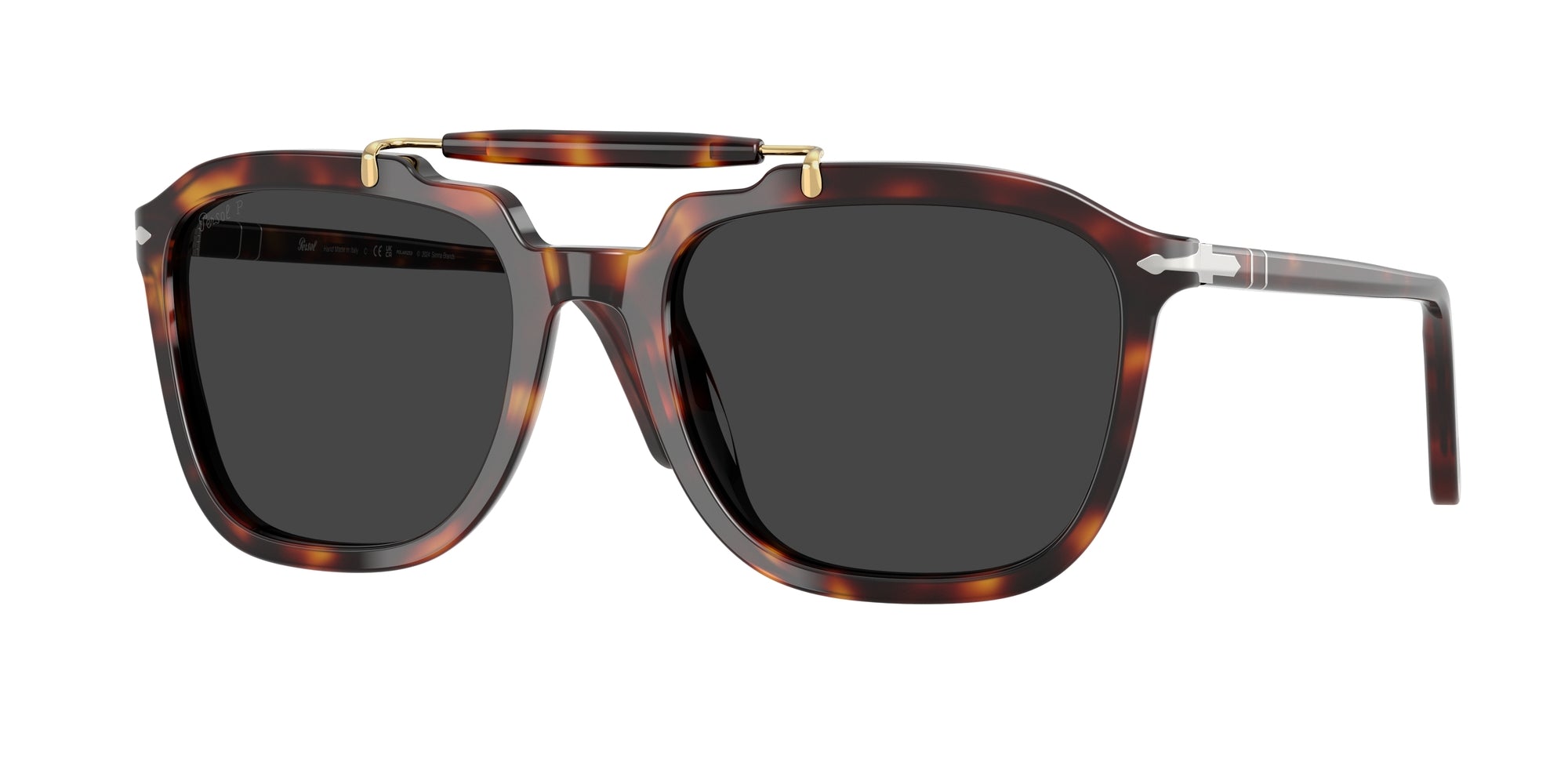 8056262232330 - Unisex PO0203S  24 48 Gläser SONNENBRILLEN Acetat Schildkröte Grau Quadratisch Polarisiert