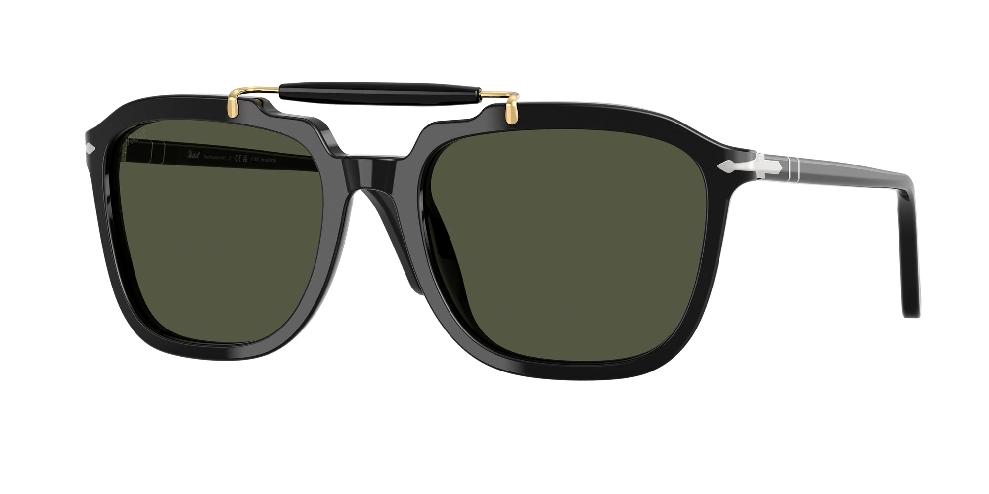 8056262232354 - Unisex PO0203S  95 31 Gläser SONNENBRILLEN Acetat Schwarz Grün Quadratisch Normal