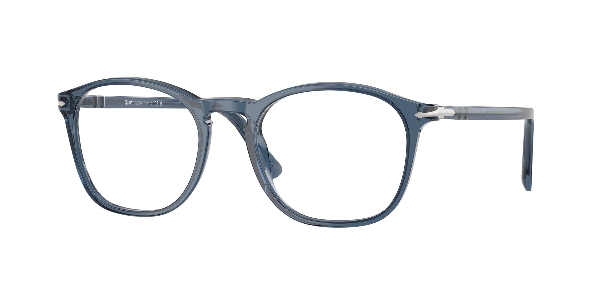 8056262233818 - Herren PO3007VM  1197 Rahmen von BRILLEN Acetat Blau Transparent Quadratisch Normal