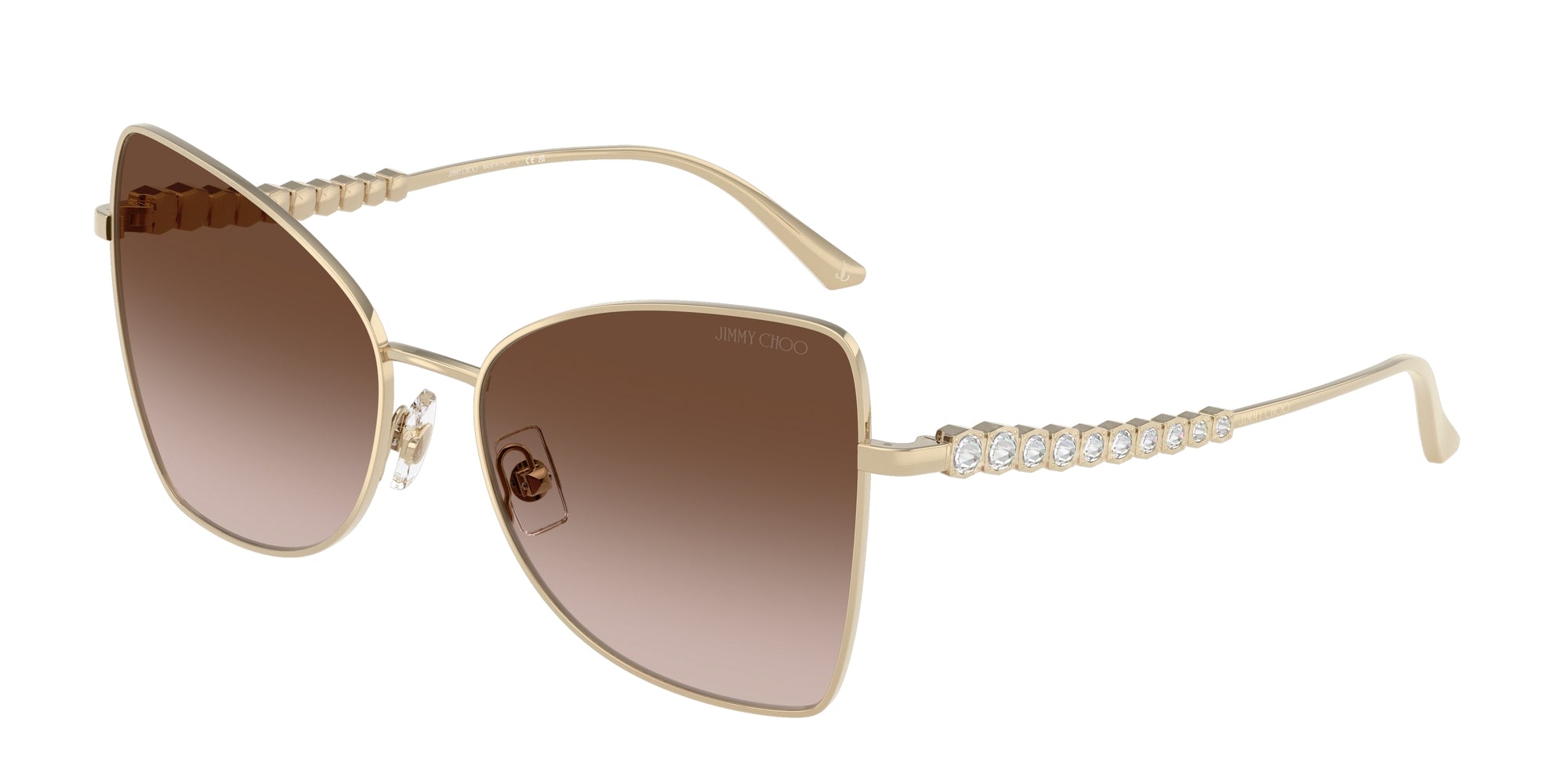 8056262235447 - Damen JC4010B 300613 Gläser SONNENBRILLEN Stahl Gold Braun Schmetterling Normal Schattiert 8056262235447 - Damen JC4010B 300613 Gläser SONNENBRILLEN Stahl Gold Braun Schmetterling Normal Schattiert