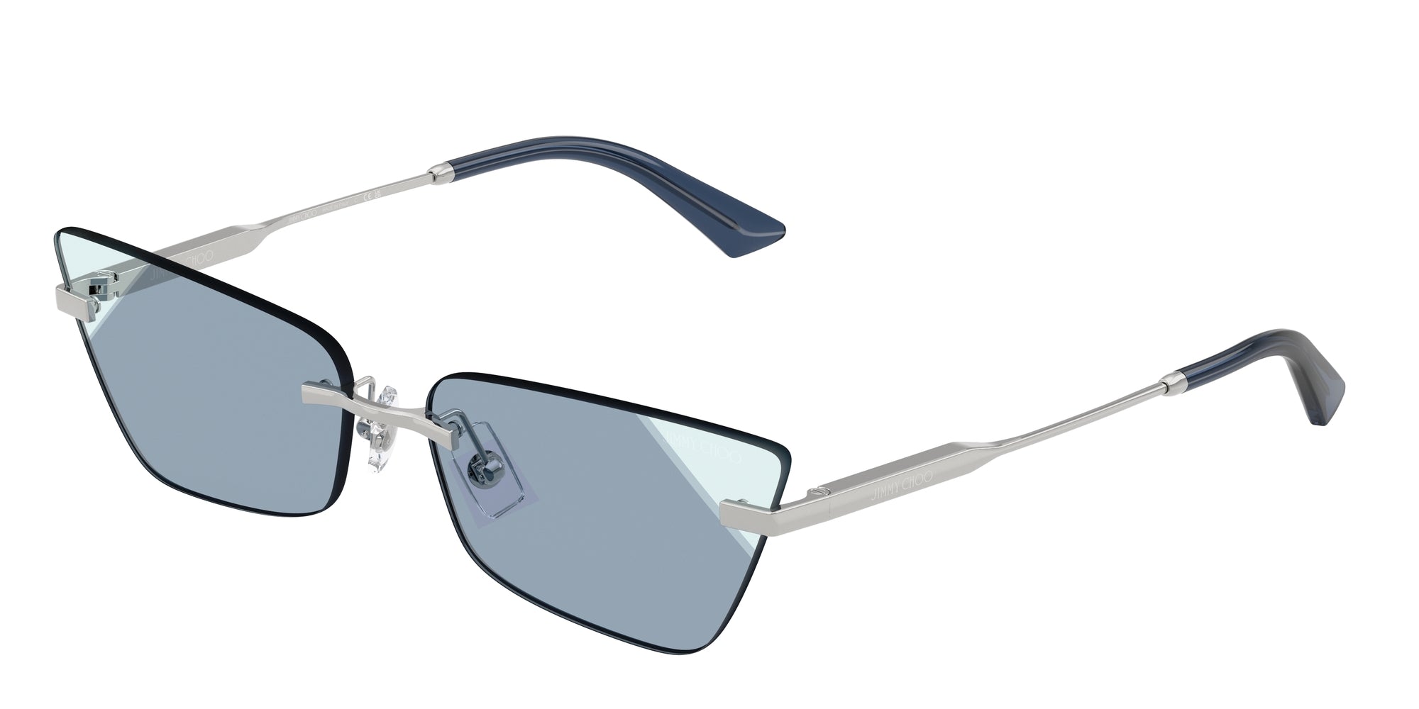 8056262240076 - Damen JC4012  30024S Gläser SONNENBRILLEN Metall Silber Blau Cat Eye Normal Schattiert