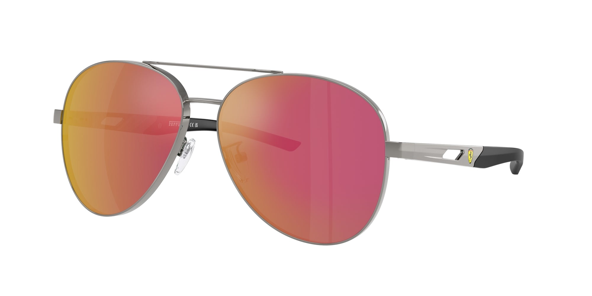 8056262240946 - Unisex FZ5002D  104 6Q Gläser SONNENBRILLEN Metall Grau Rot Pilot Gespiegelt