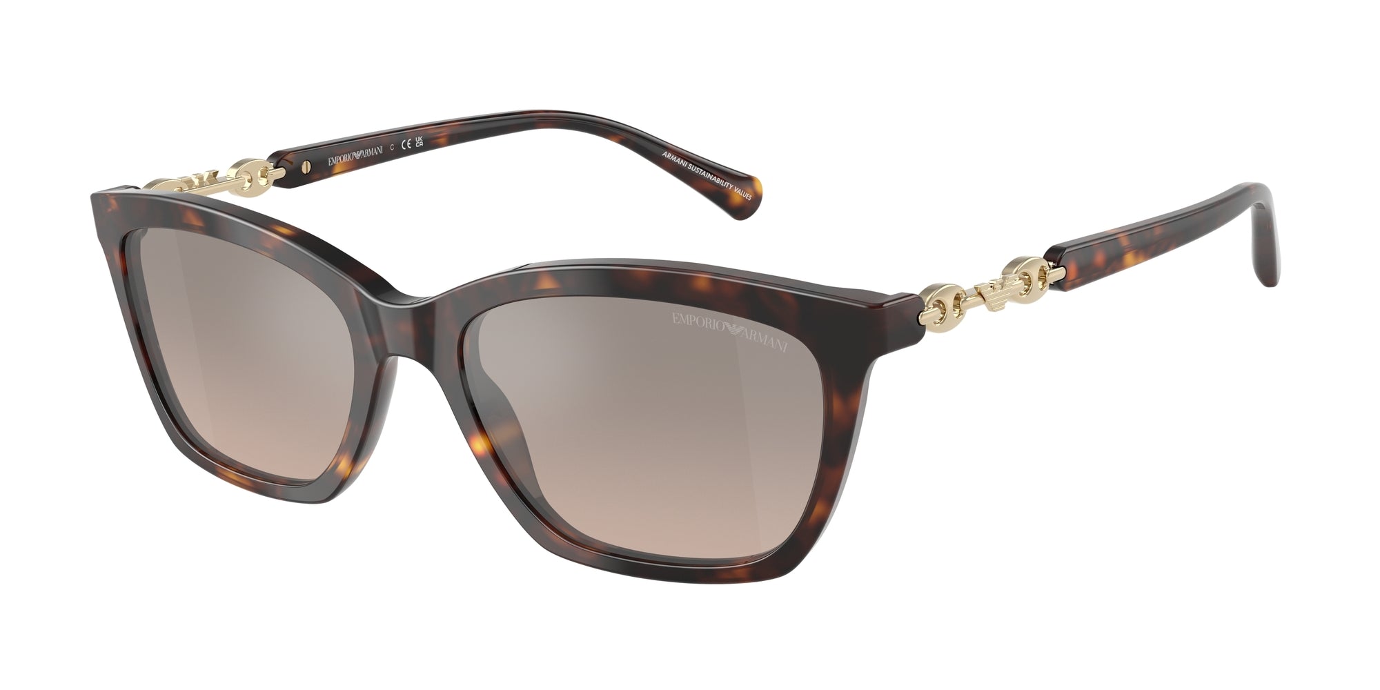 8056262242803 - Damen EA4238  50266I Gläser SONNENBRILLEN Acetat Schildkröte  Cat Eye Normal