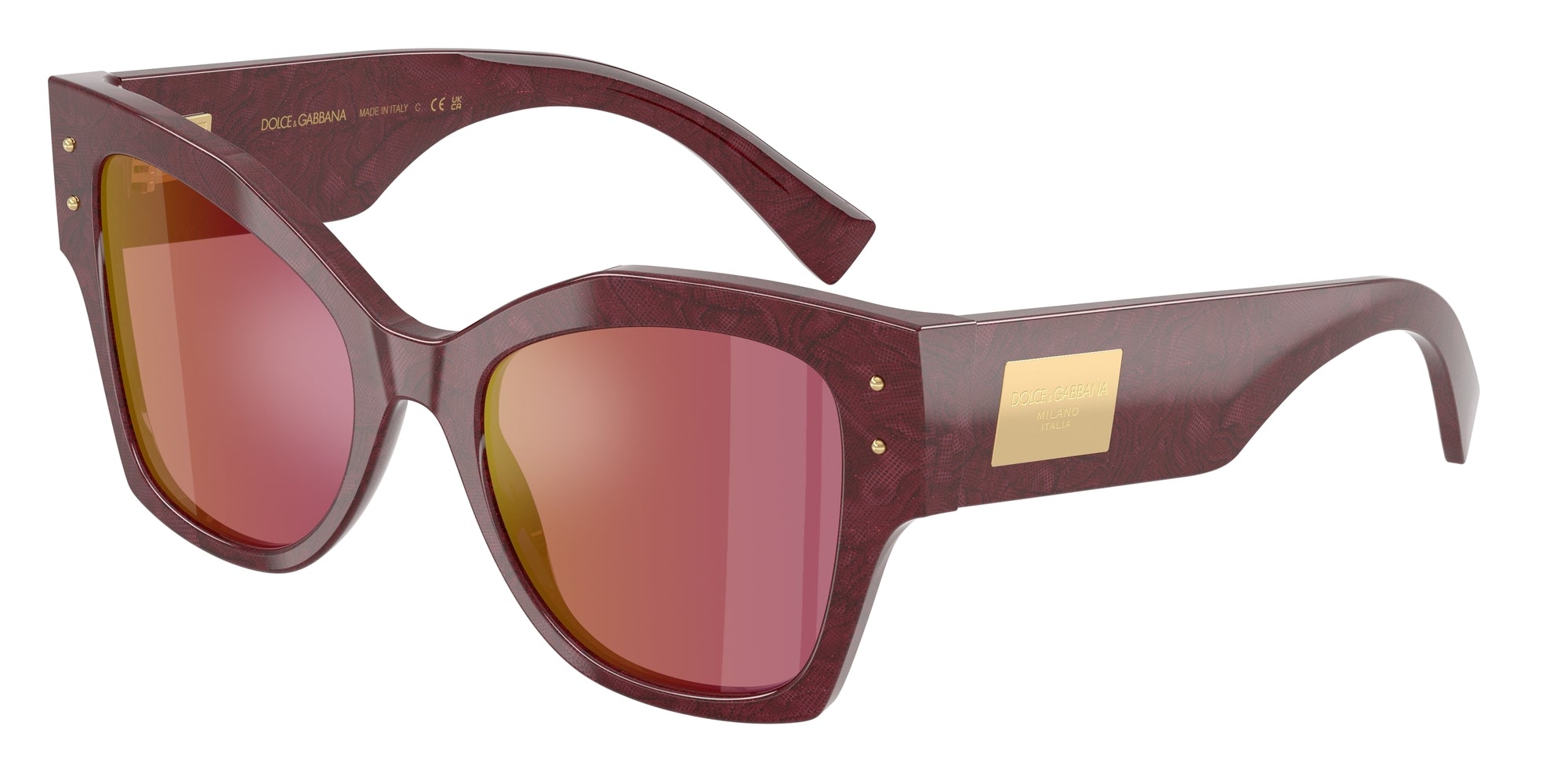 8056262243381 - Damen DG4478  3442D0 Gläser SONNENBRILLEN Acetat Multi-Farben Violett Cat Eye Gespiegelt