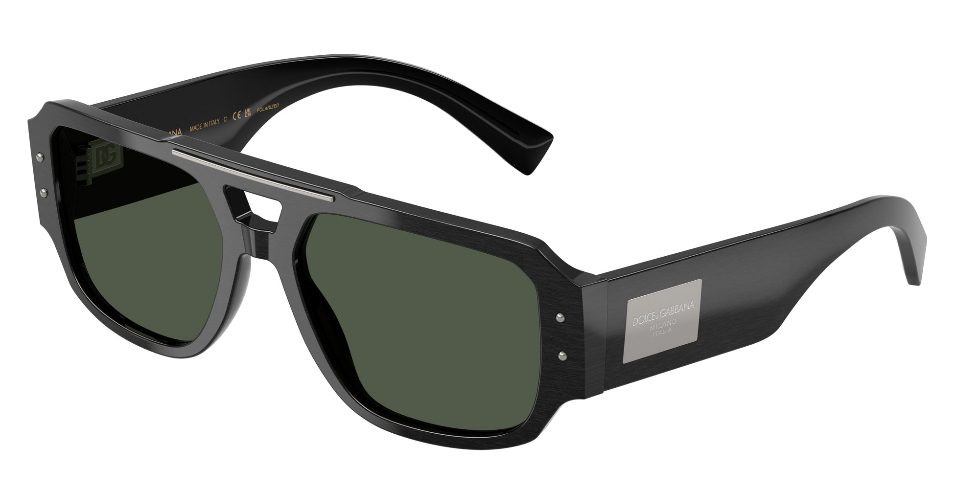 8056262244982 - Herren DG4482  28209A Gläser SONNENBRILLEN Acetat Schwarz Grün Pilot Polarisiert