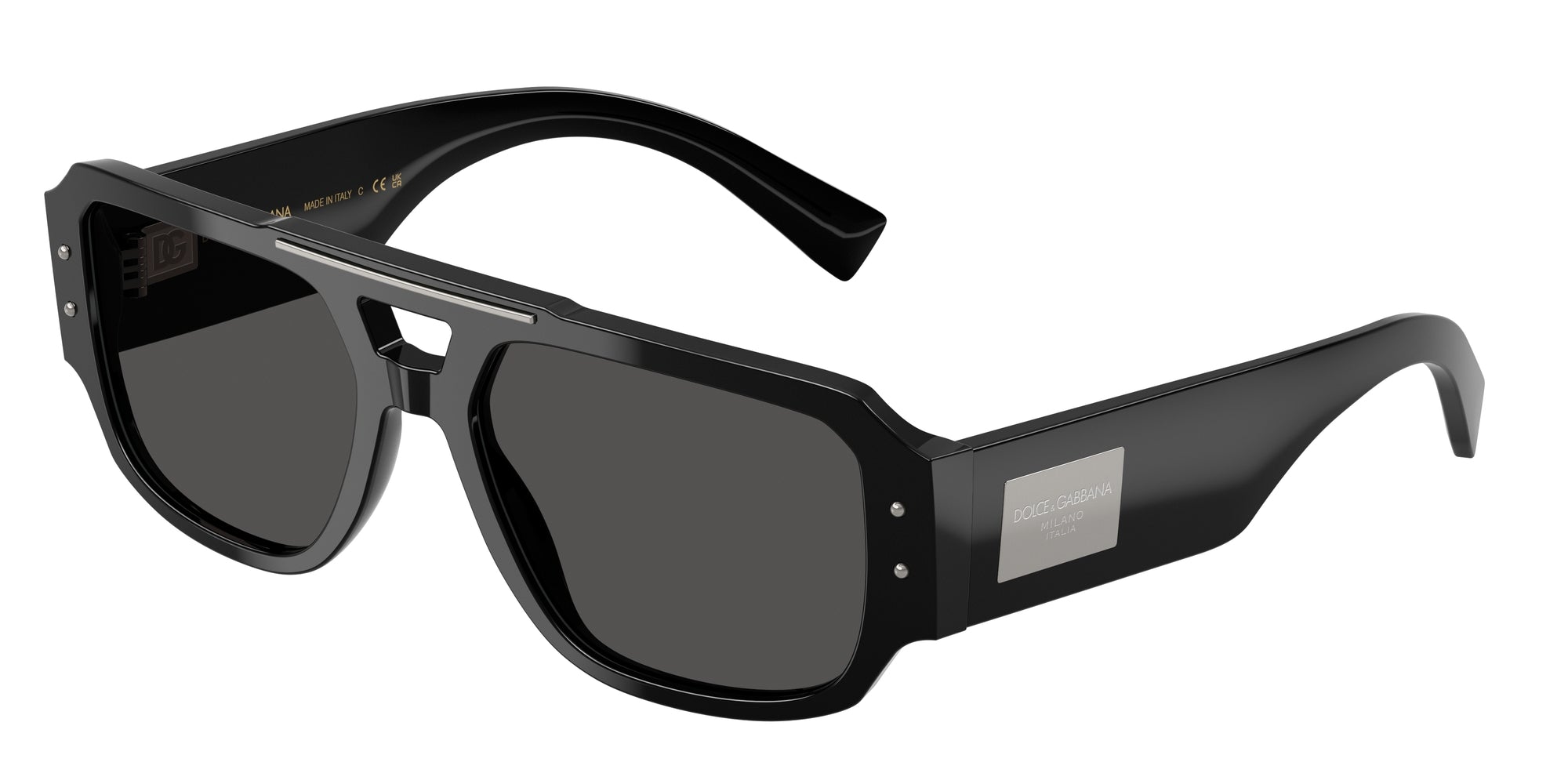 8056262245026 - Herren DG4482  501 87 Gläser SONNENBRILLEN Acetat Schwarz Grau Pilot Normal