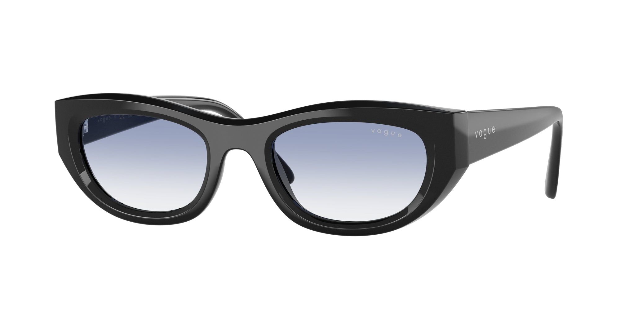 8056262245422 - Damen VO5616S  W44 19 Gläser SONNENBRILLEN Nylon Schwarz Blau Cat Eye Normal Schattiert