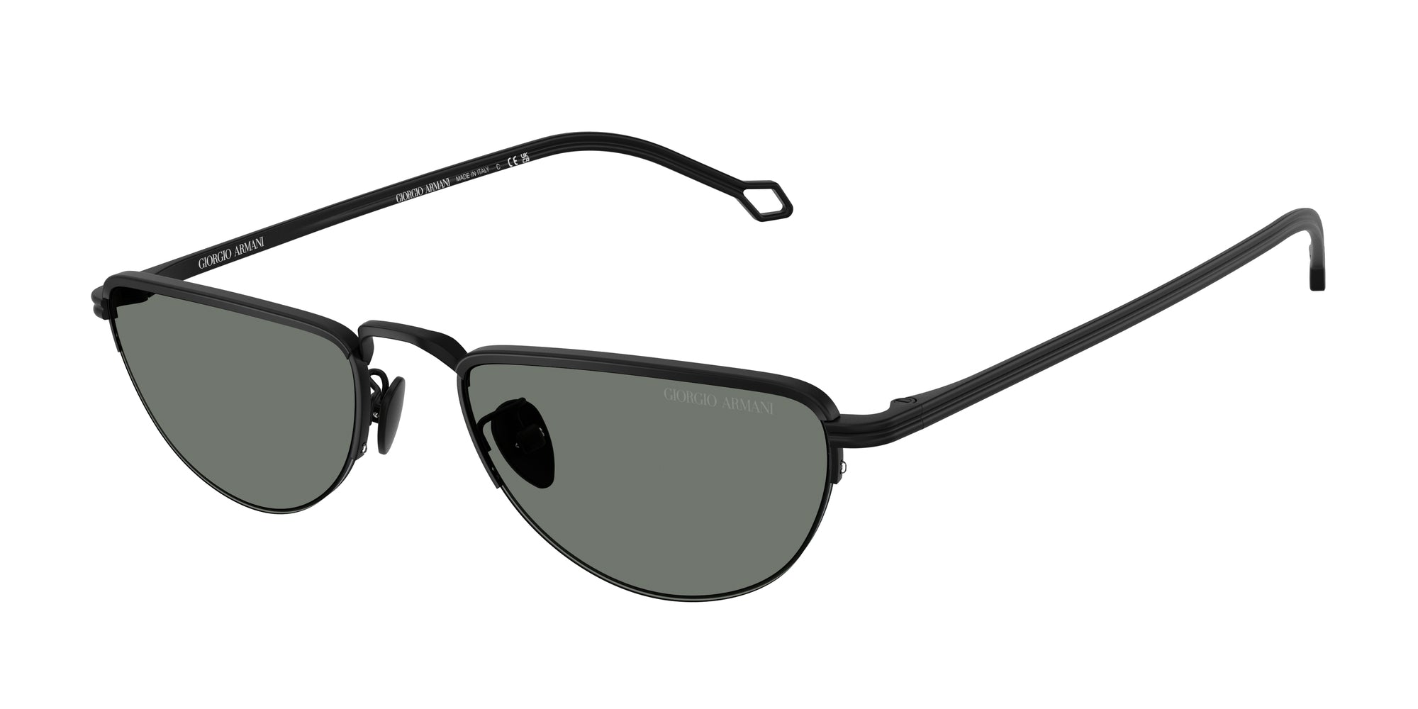 8056262246955 - Herren AR6166J  300111 Gläser SONNENBRILLEN Stahl Schwarz Grau Schmetterling Normal