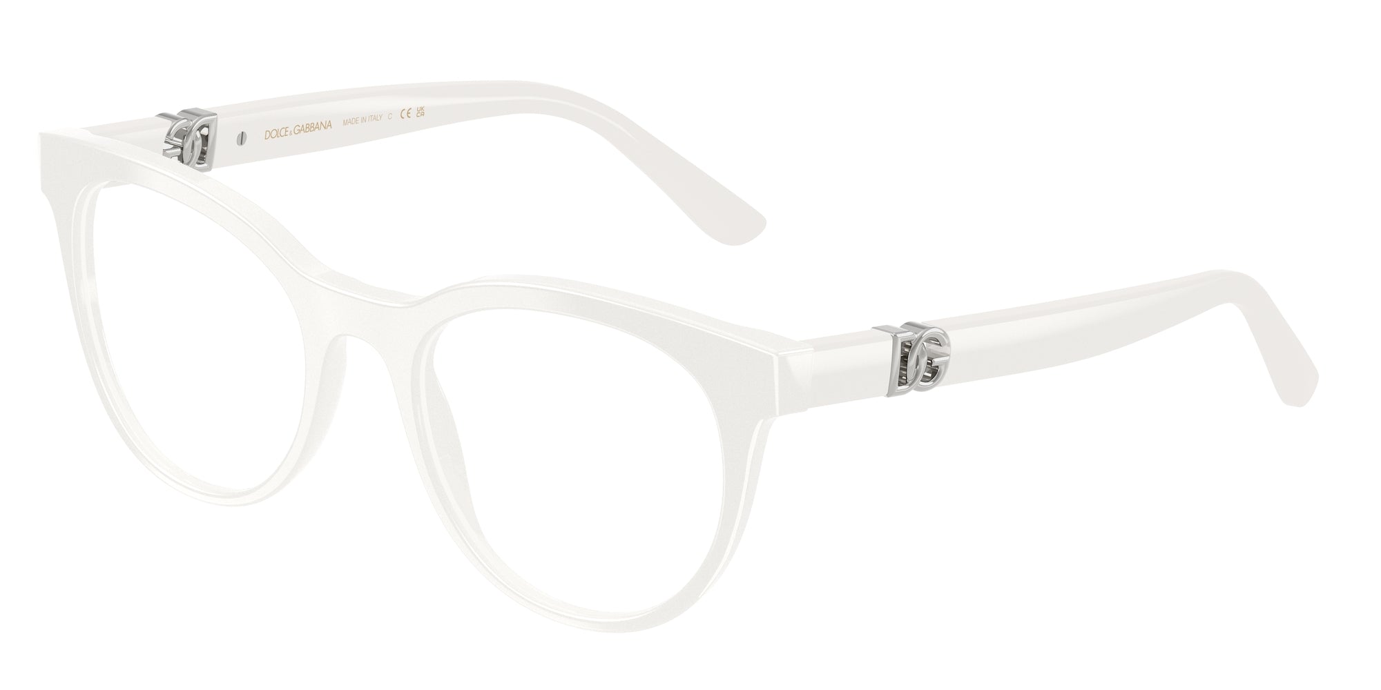 8056262247549 - Damen DG3399  3312 Rahmen von BRILLEN Acetat Weiß Transparent Pantos Normal