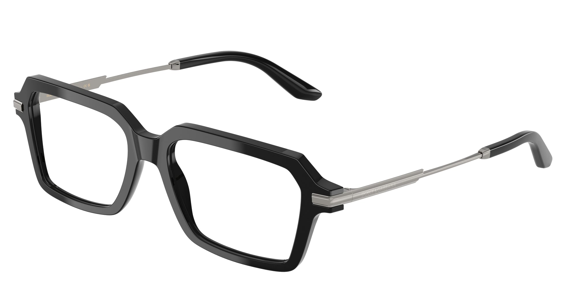 8056262249857 - Herren DG3401  501 Rahmen von BRILLEN Acetat Schwarz Transparent Quadratisch Normal