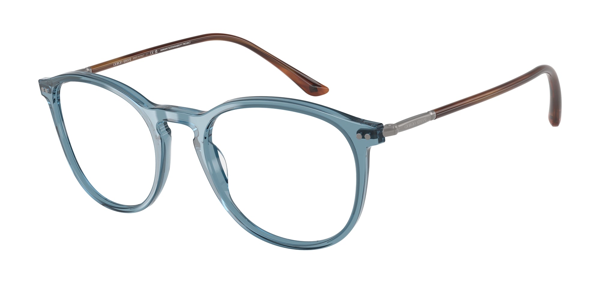 8056262250105 - Herren AR7125  6071 Rahmen von BRILLEN Acetat Blau Transparent Pantos Normal